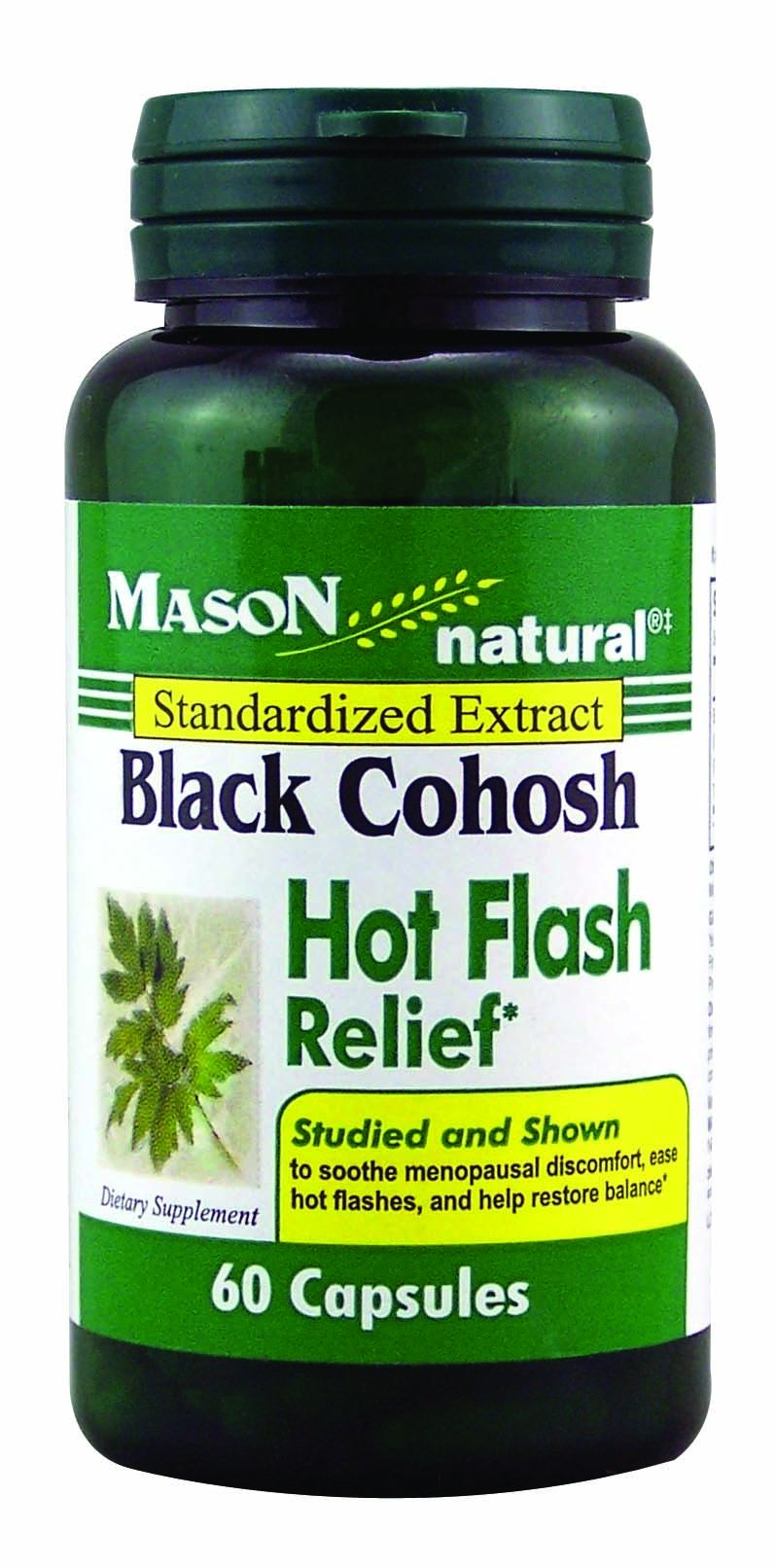 MASON NATURAL, Black Cohosh 40 Mg Hot Flash Relief Capsules 60 Ea