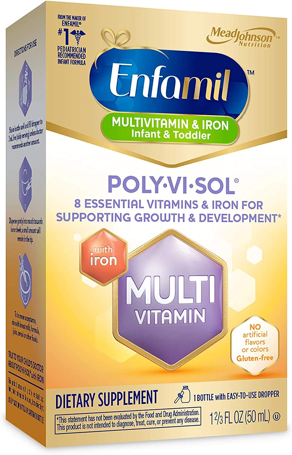 Poly·Vi·Sol® with Iron Pediatric Multivitamin Supplement 1500 IU