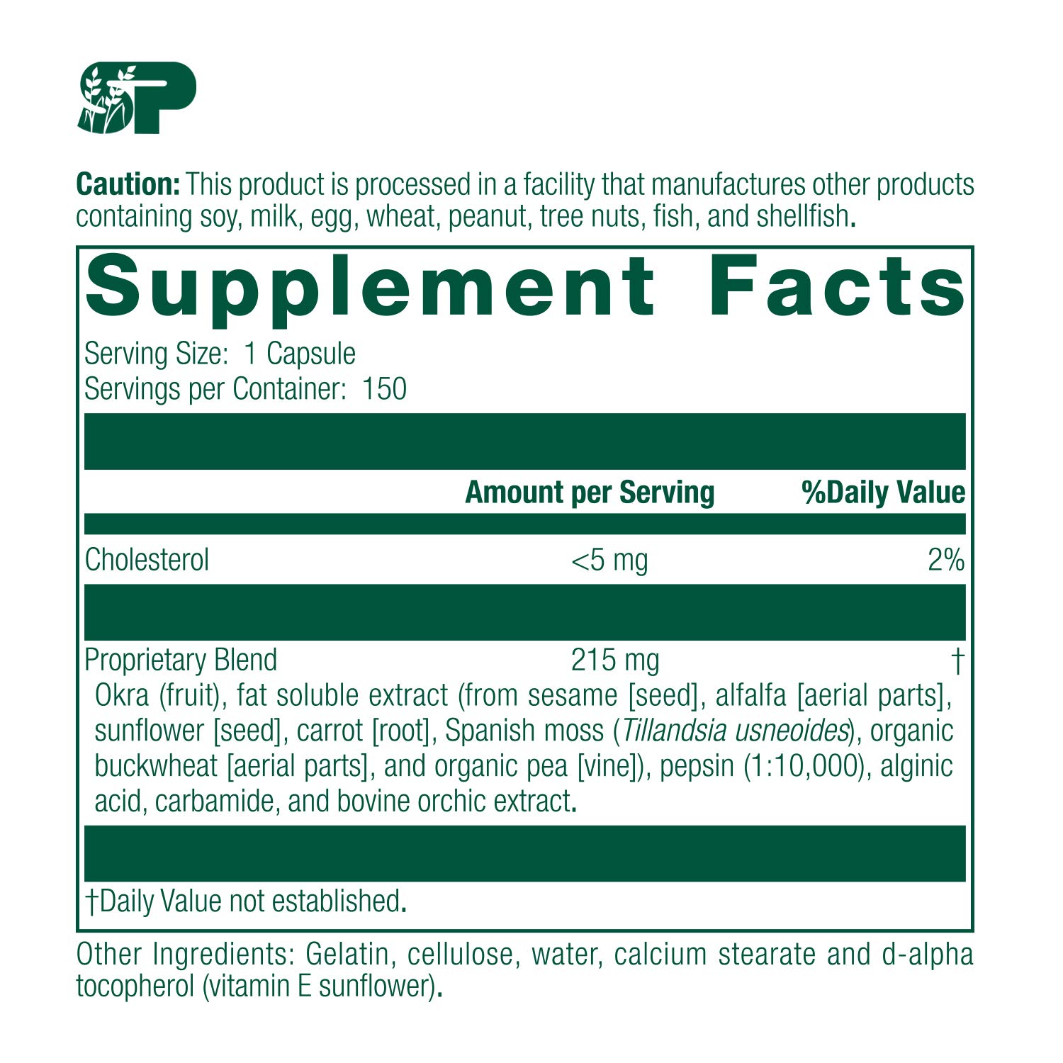 Standard Process Okra Pepsin E3150 Capsules LifeIRL