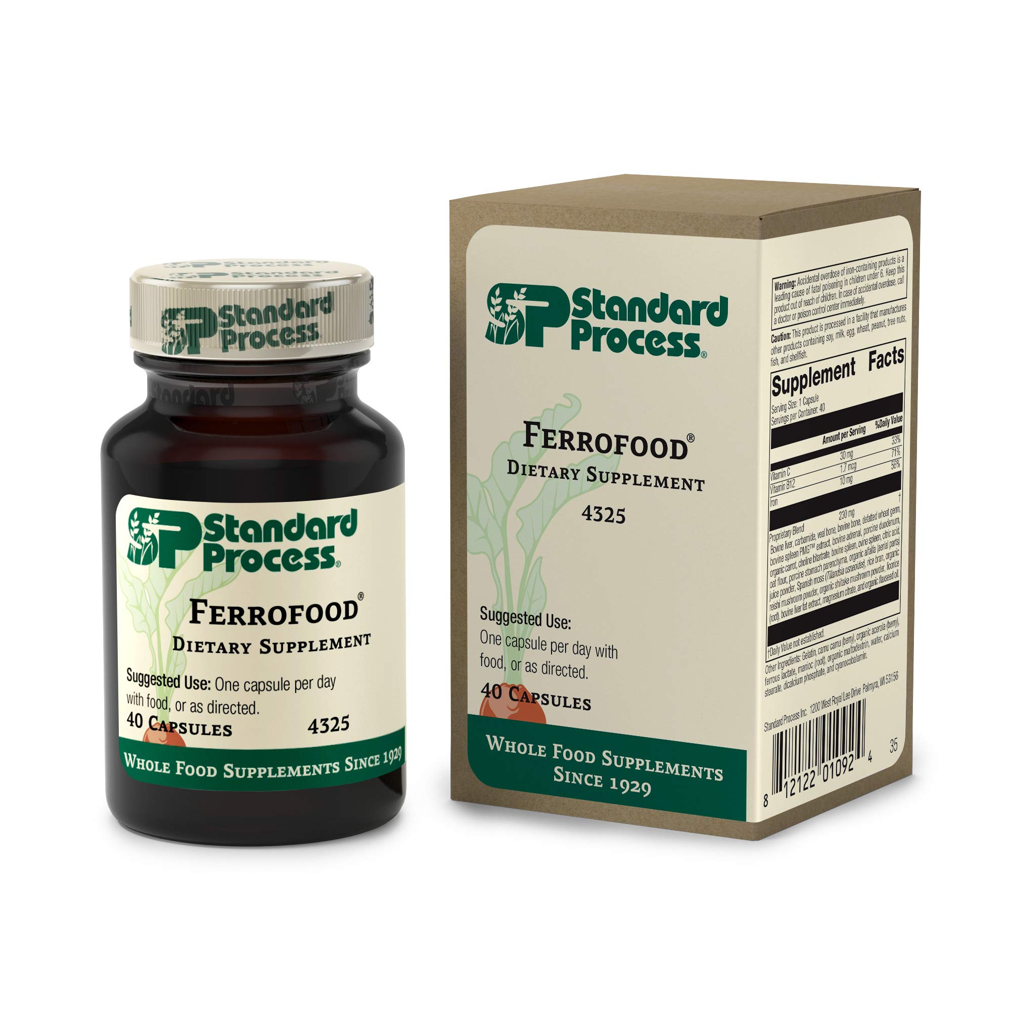 Standard Process Ferrofood 40 Capsules LifeIRL