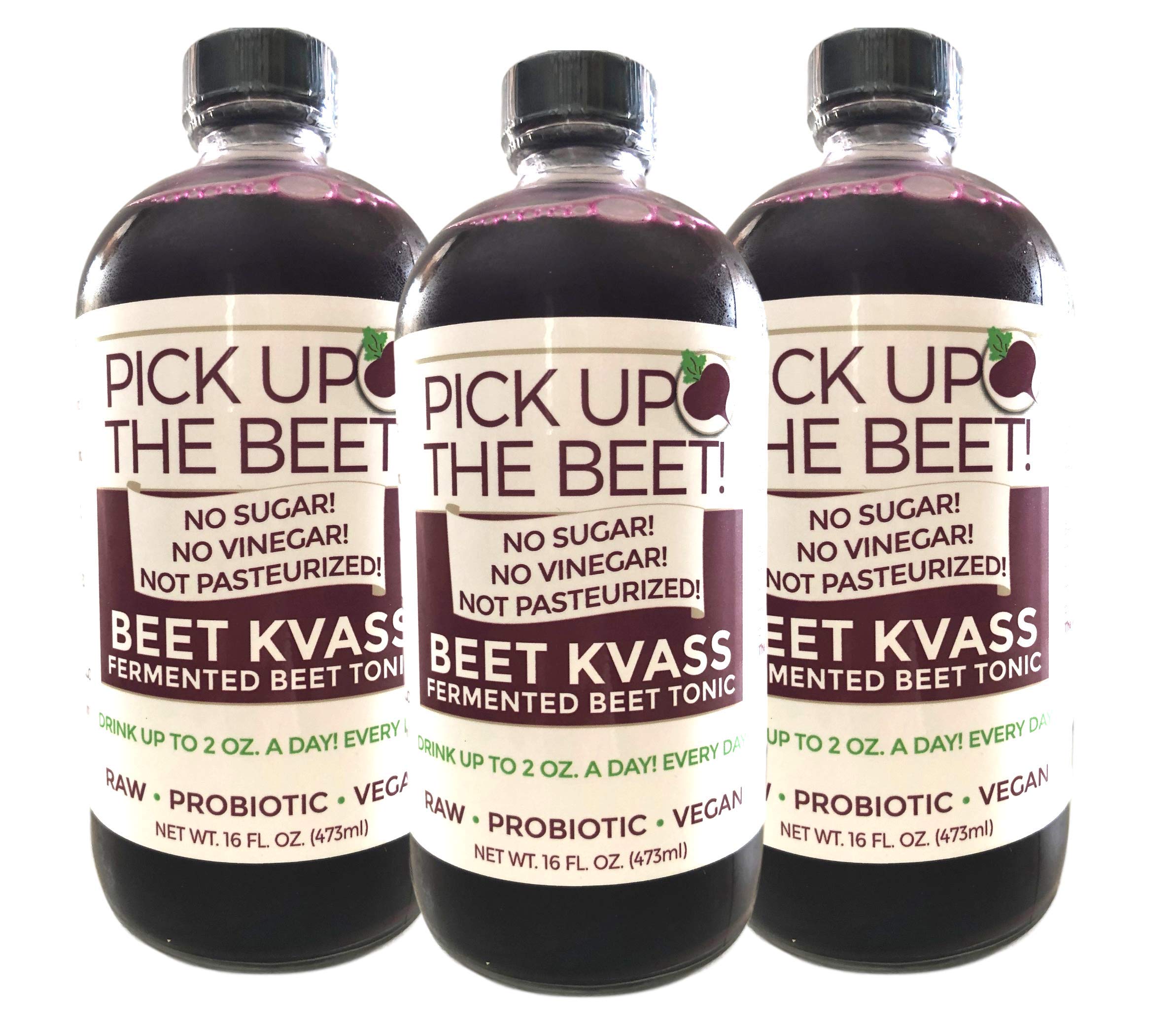 Organic Beet Juice Beet Kvass 48 Ounces (3 16 Ounce Bottles) from