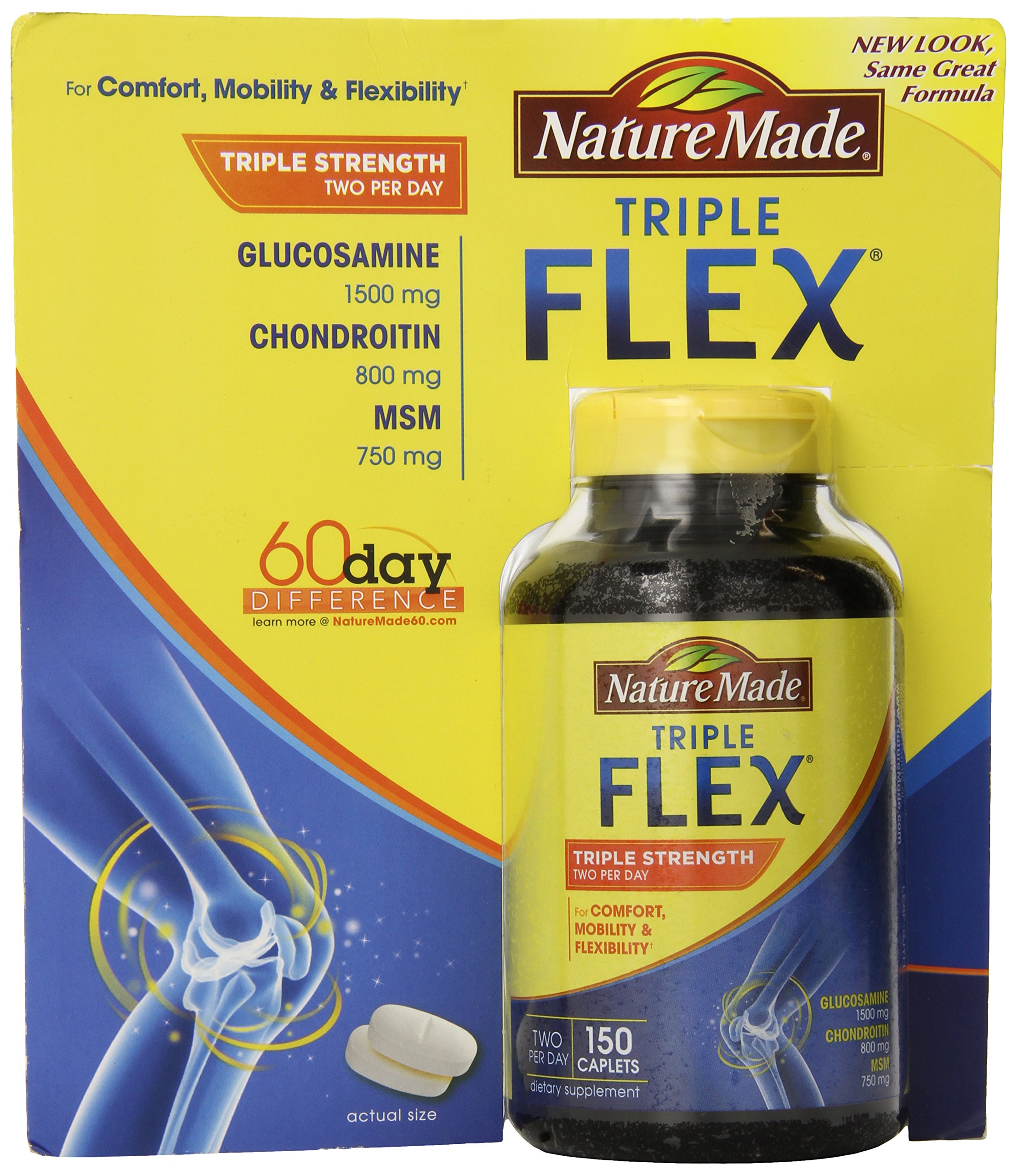 Nature Made TripleFlex Triple Strength 150 Caplets LifeIRL