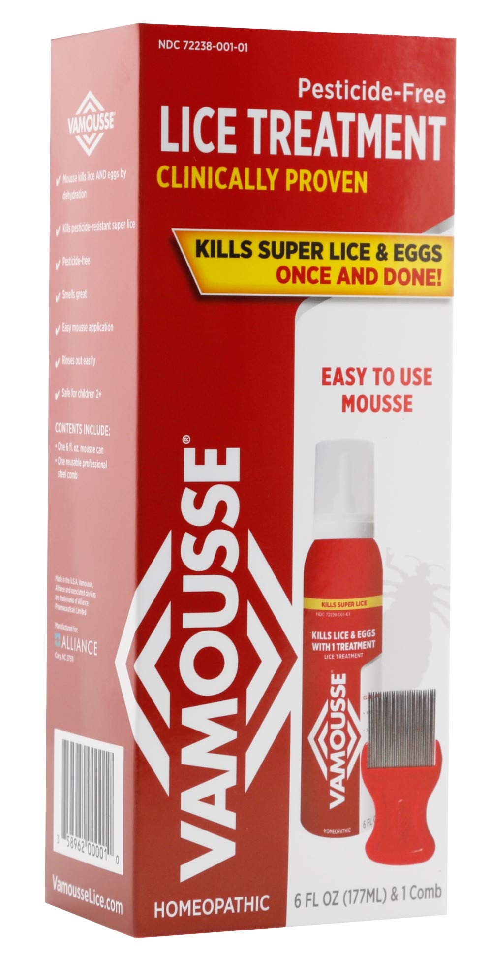 Vamousse Head Lice Treatment Homeopathic 6 fl oz LifeIRL