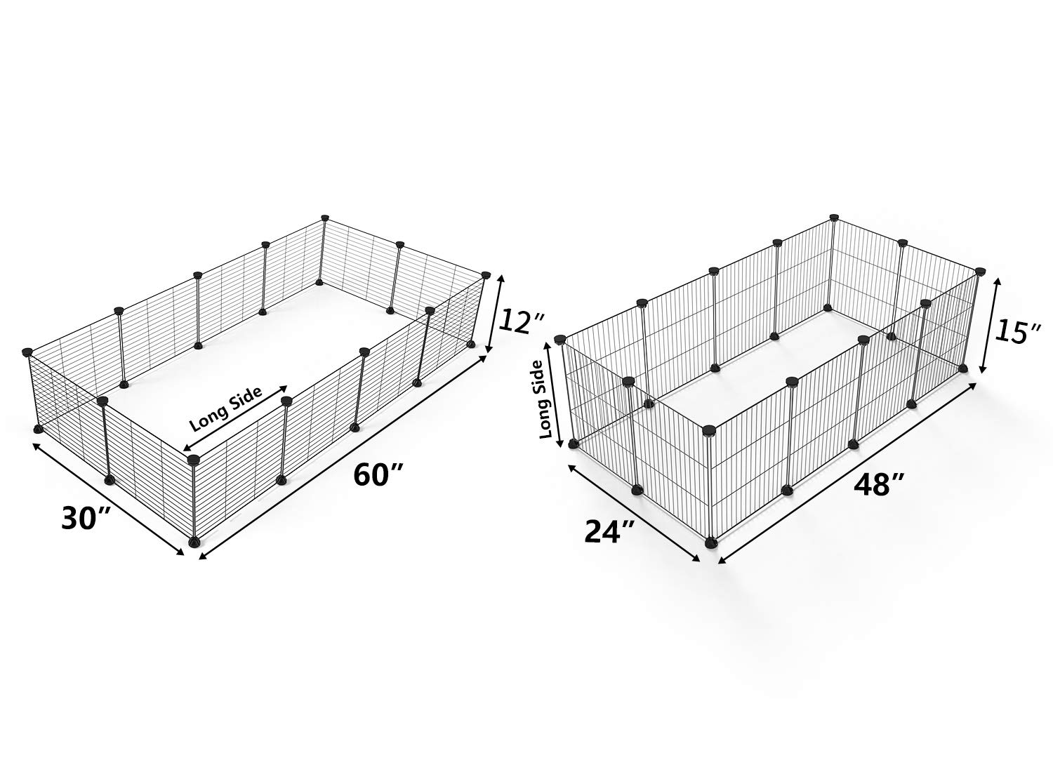 Tespo Pet Playpen, Small Animal Cage Indoor Portable Metal Wire yd