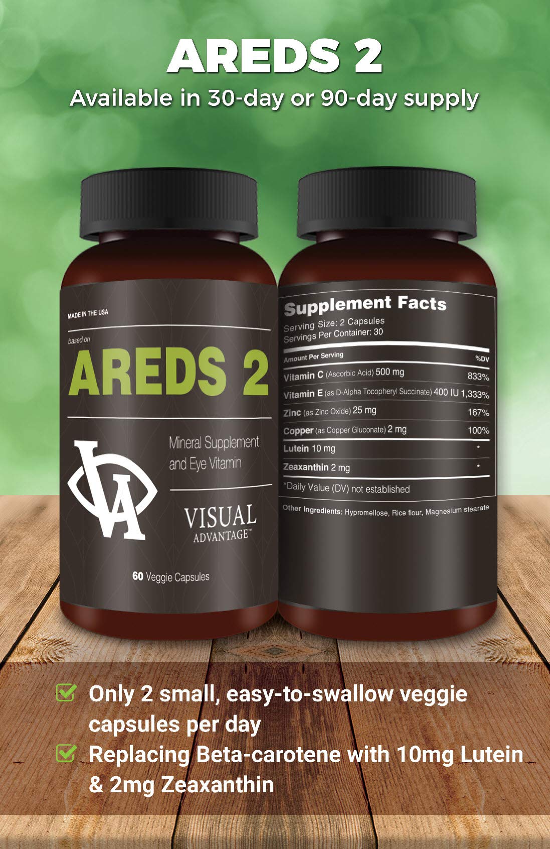 AREDS 2 Formula for Eye Health 180 Count Based on The AREDS 2 Study