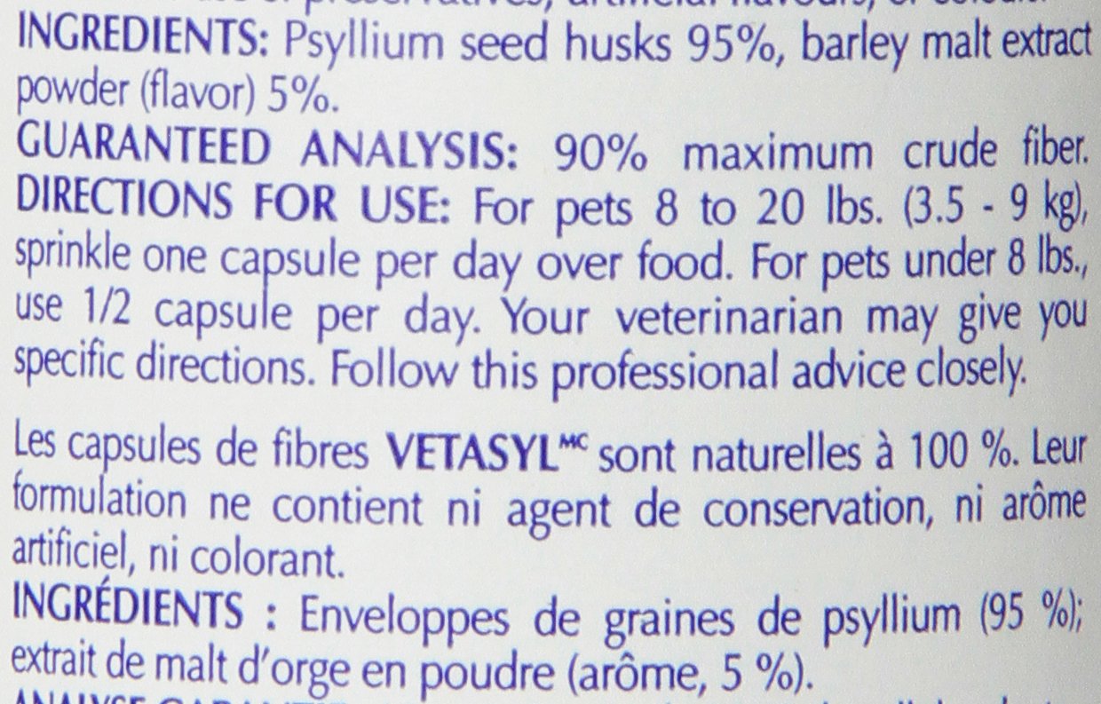 Virbac Vetasyl Fiber Capsules 500 mg, 100 ct LifeIRL