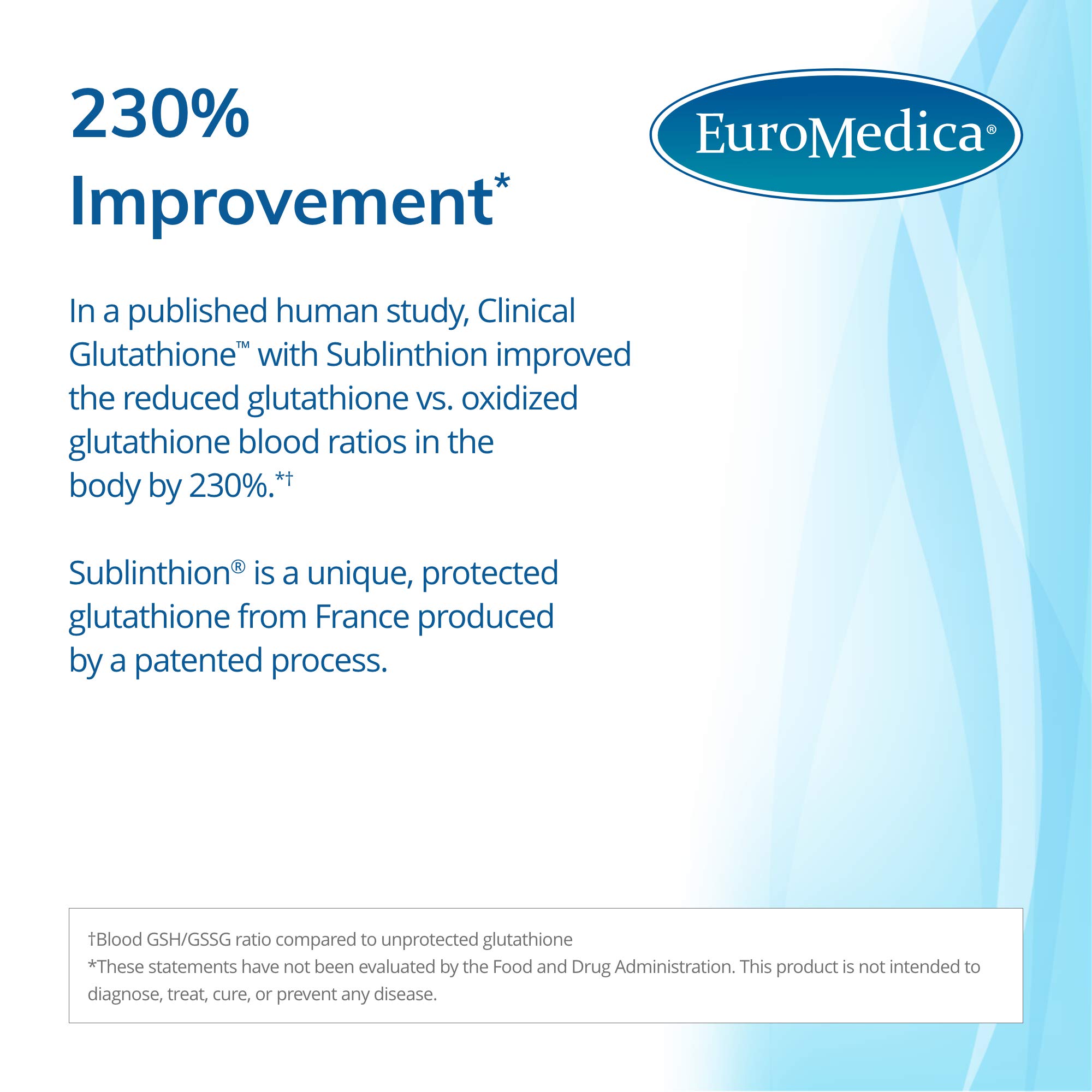 EuroMedica Clinical Glutathione 60 Tablets Powerful Antioxidant