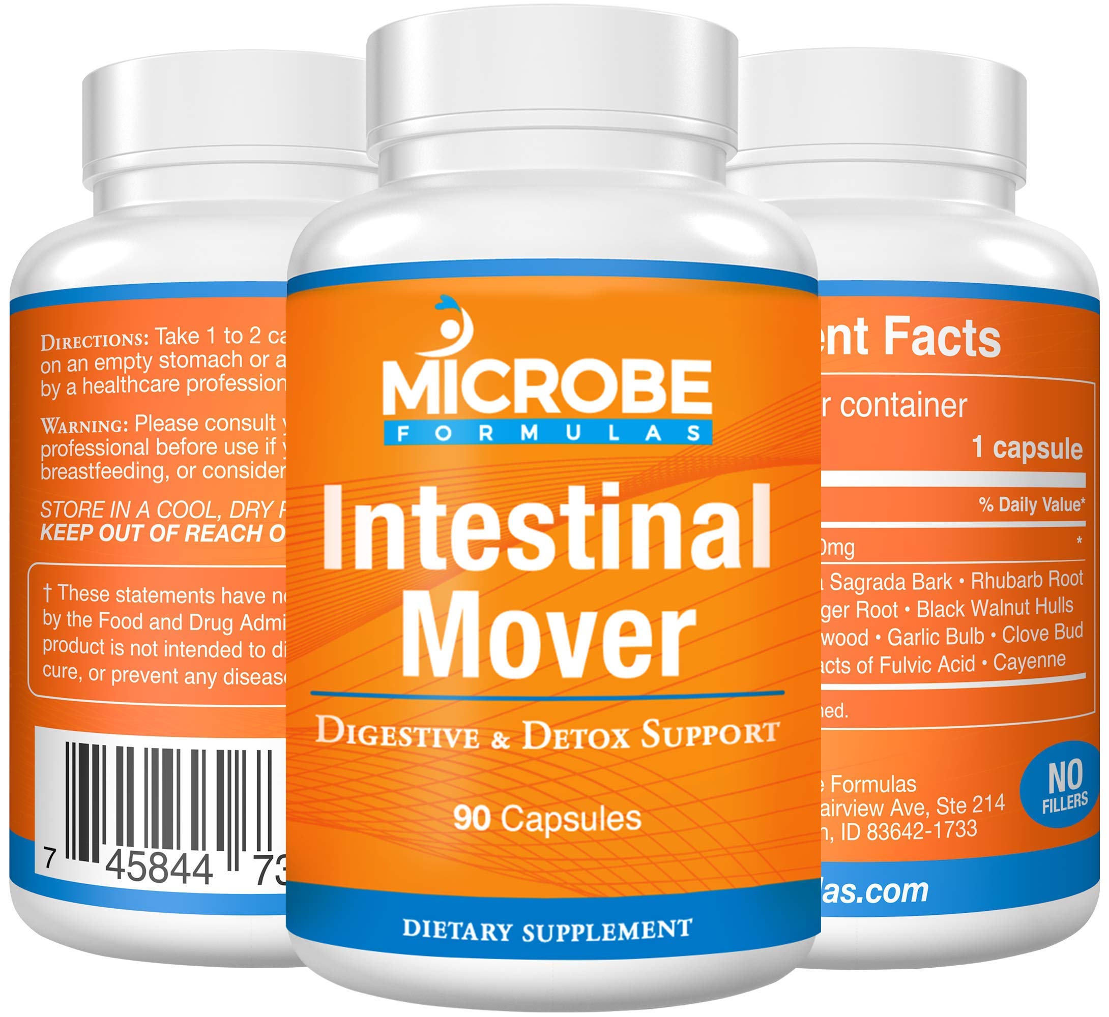 Microbe Formulas Intestinal Mover 90 Capsules All Natural Formula