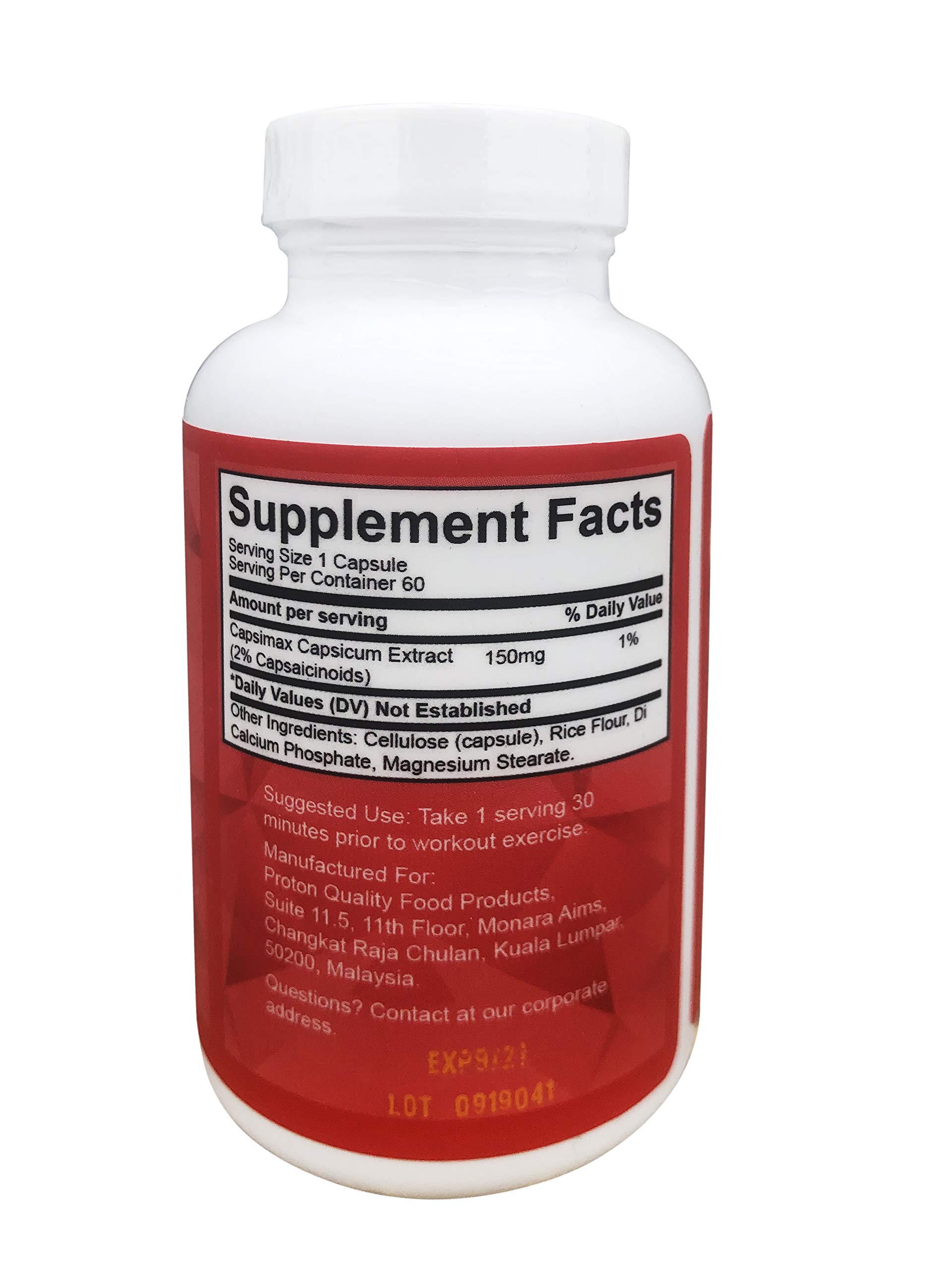 Capsimax Cayenne Pepper Extract 150mg Per Serving 60 Capsules