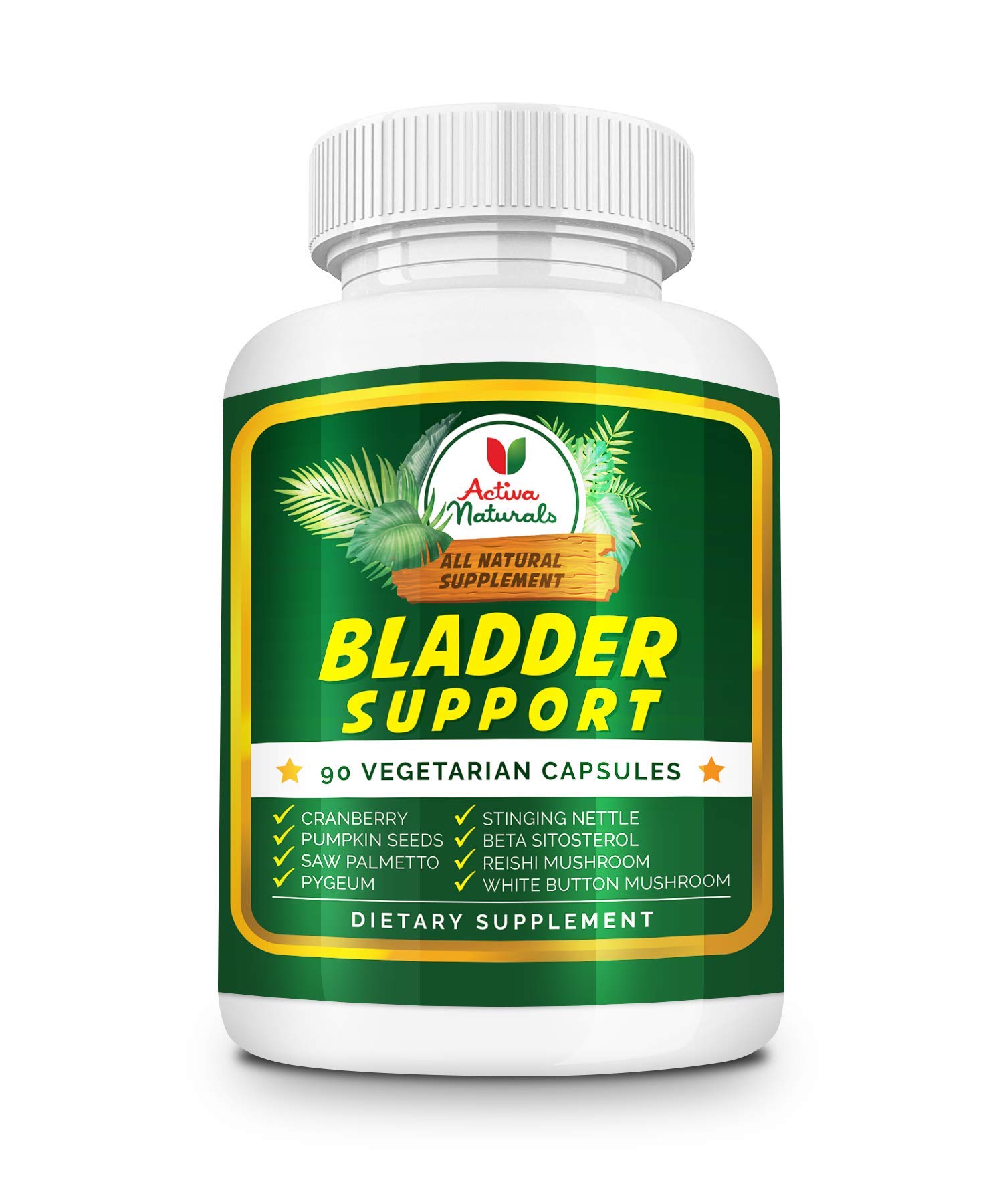 Saw Palmetto Beta Sitosterol Supplement with Pygeum, Cranberry, Pumpkin Seeds, Reishi and White