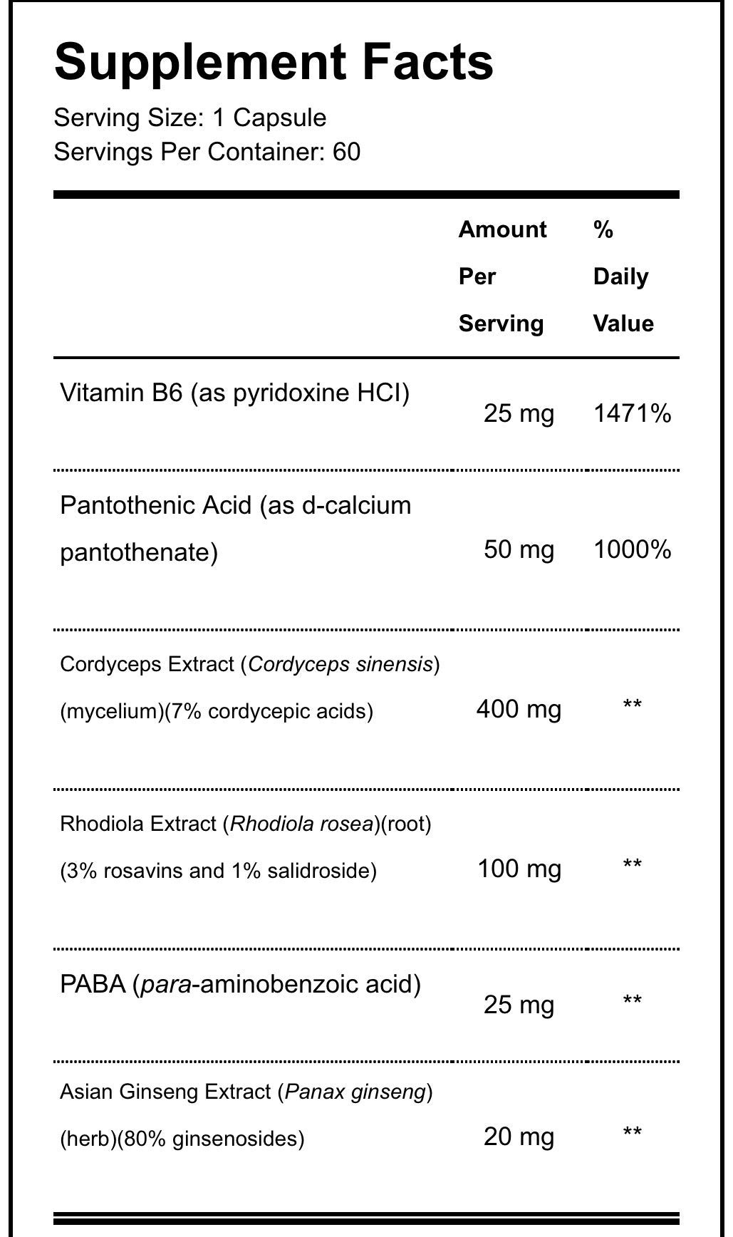 Miracle Adrenal Essence Doctor's Choice Adratogenic Herbal & Vitamins