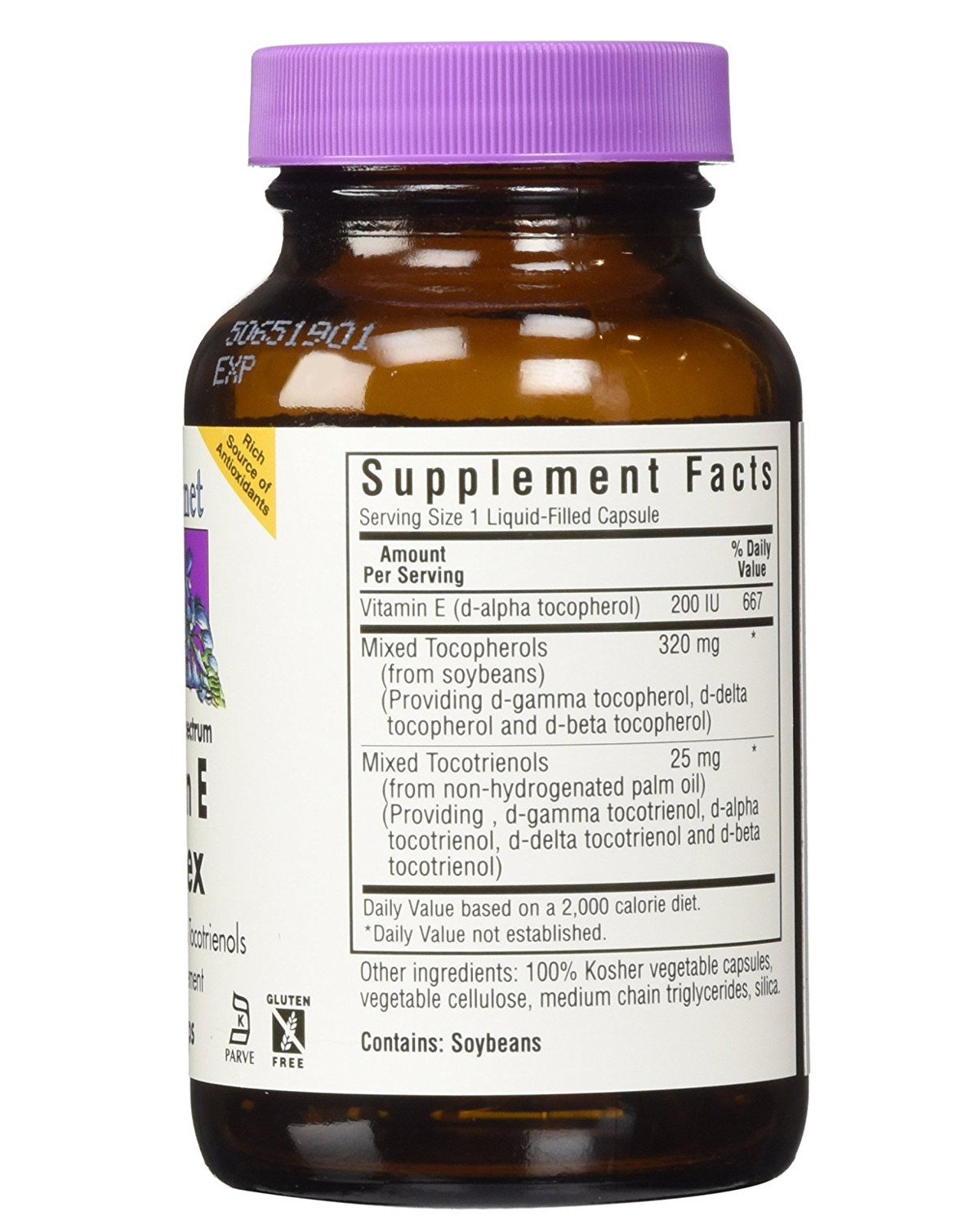 Natural Full Spectrum Vitamin E Complex with Mixed