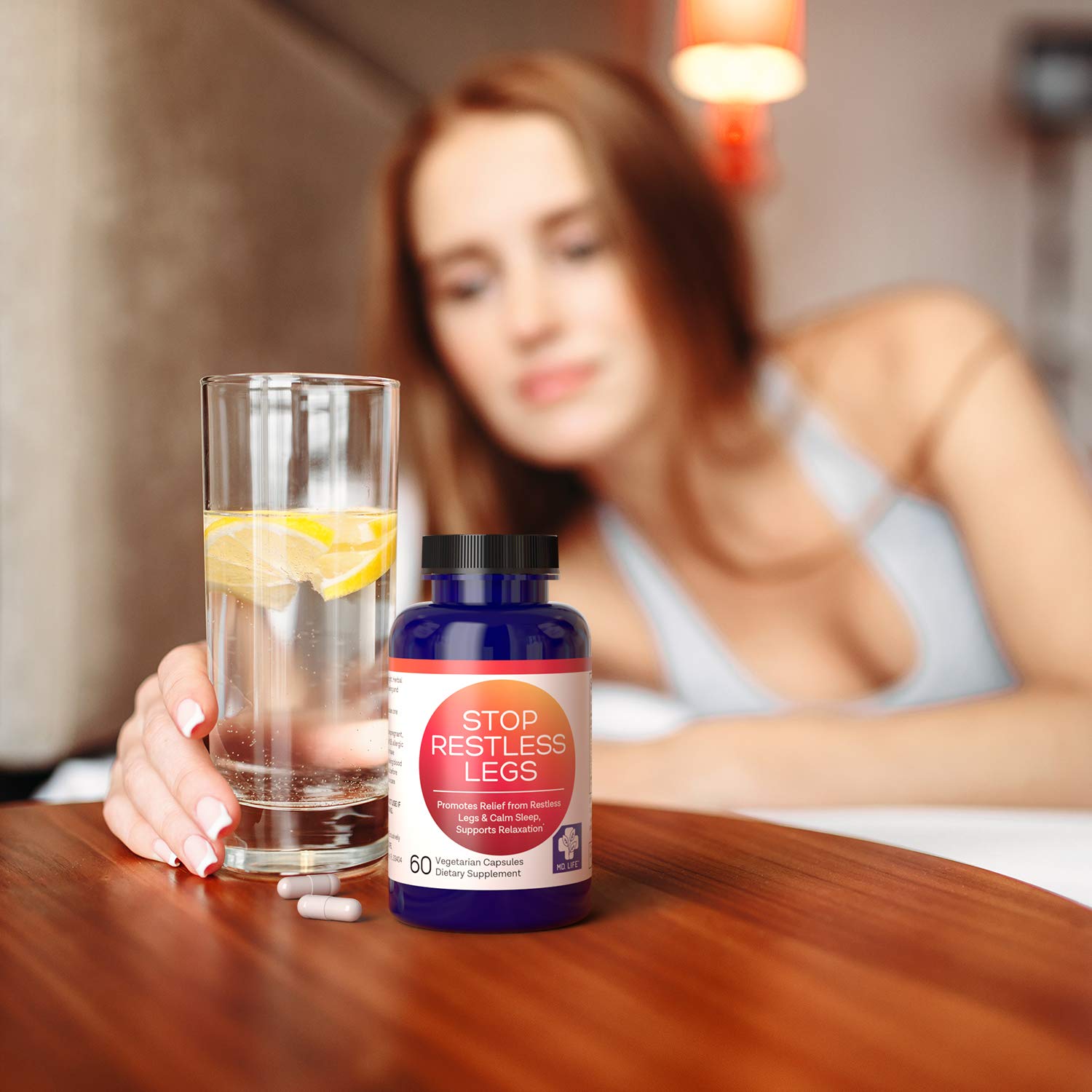 MD. Life Restless Legs 60 Vegan Capsules Restless Leg Syndrome Relief & Leg Cramps Vitamin