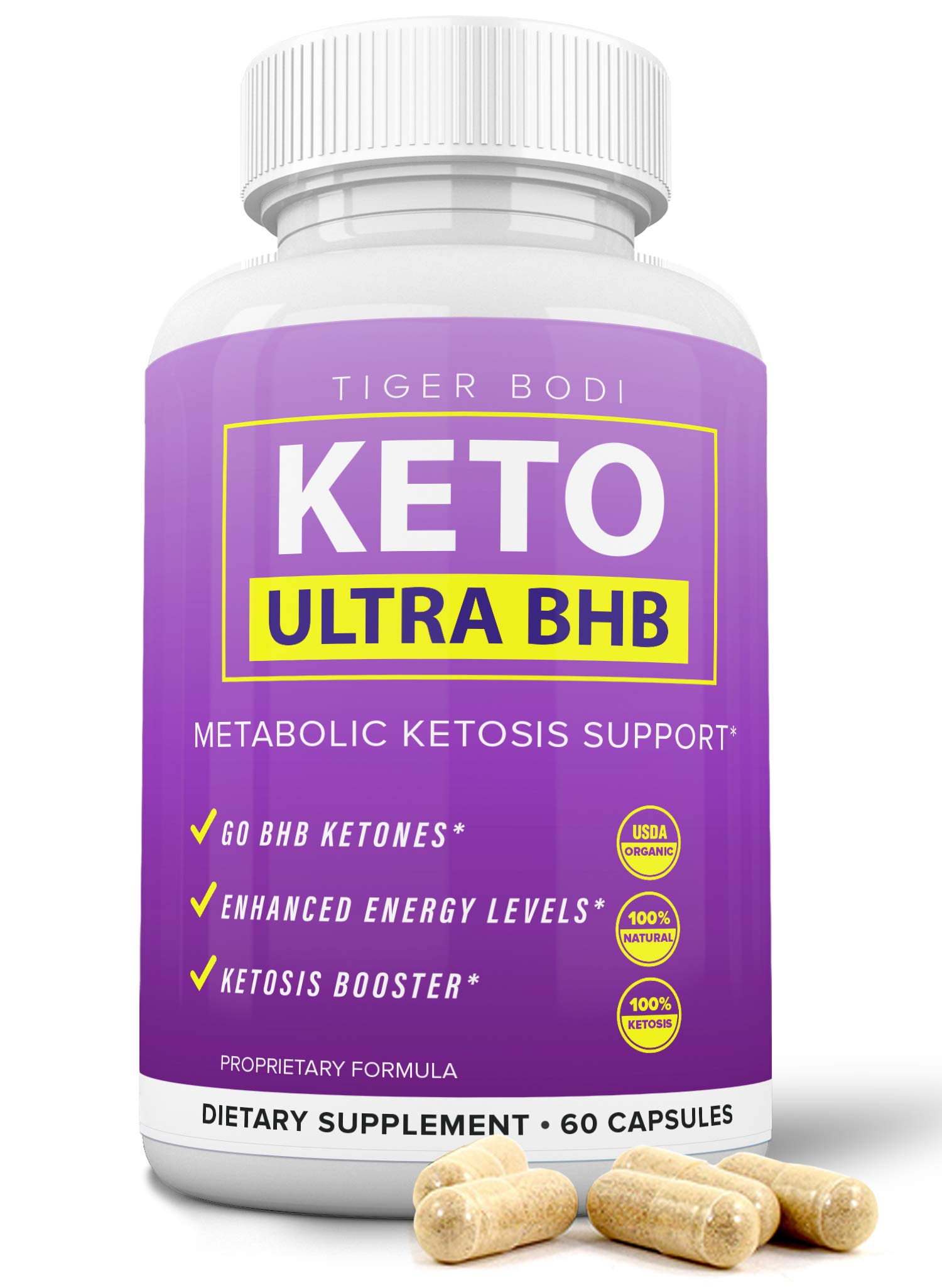 Keto BHB Real Capsules, Keto 800 BHB Pills for Real Energy, Focus