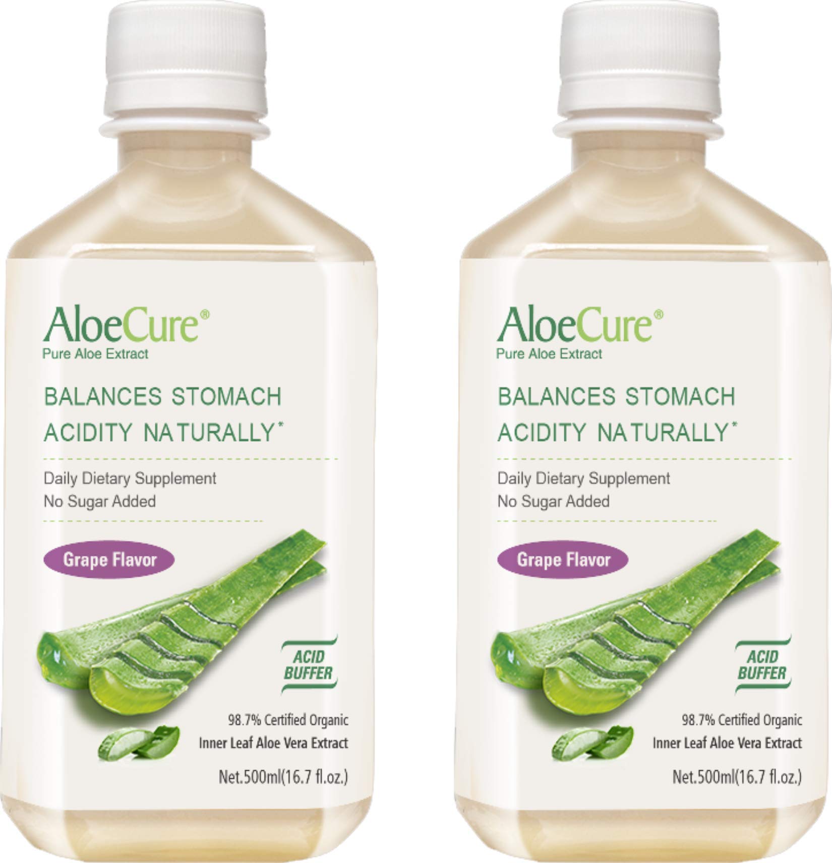 AloeCure Pure Aloe Vera Juice for Bouts of Acid Reflux, Heartburn, and