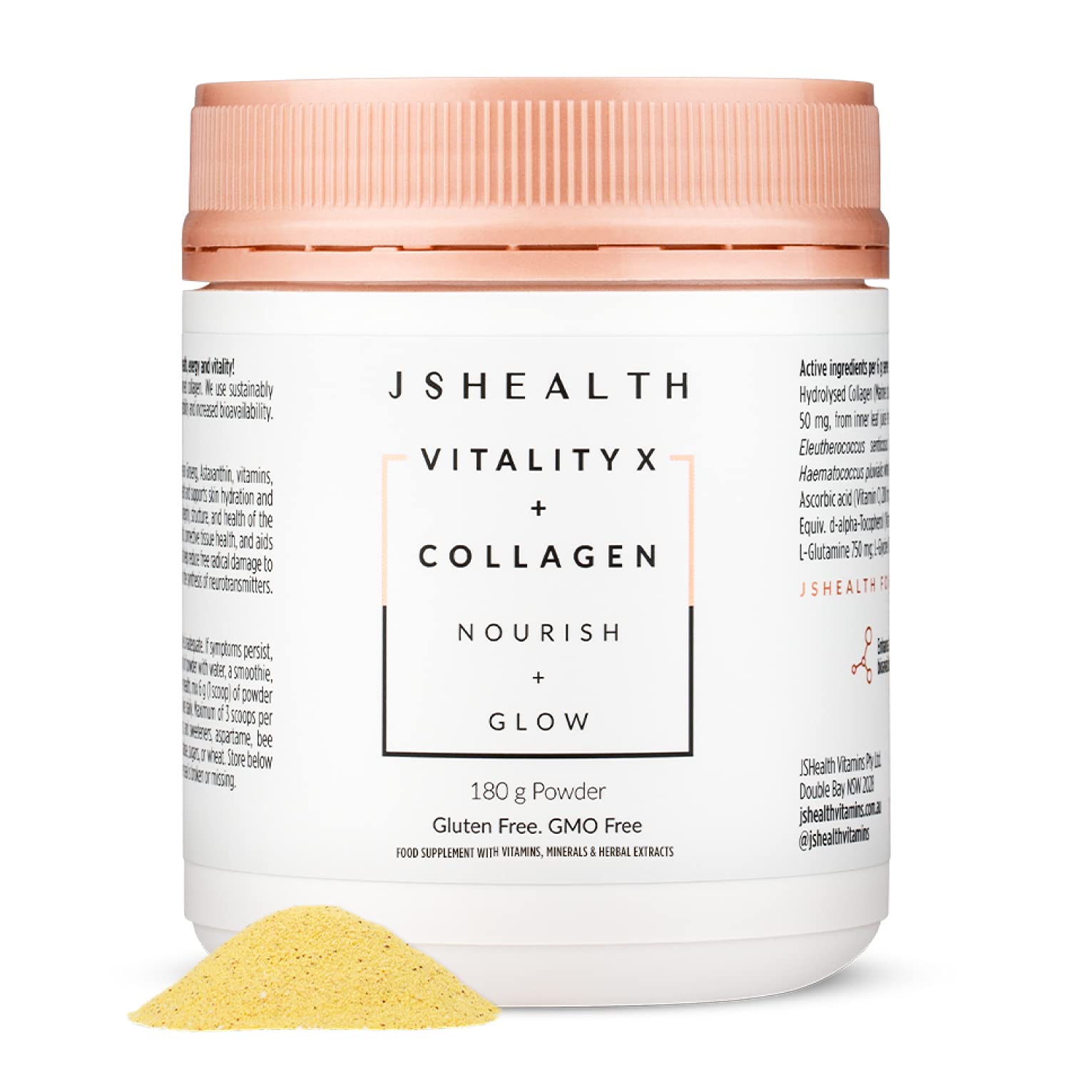 JSHealth Vitamins Vitality X + Collagen Beauty Powder Supplement with