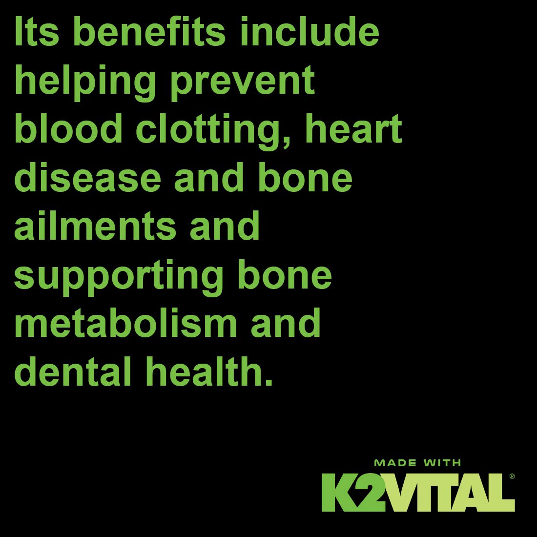 Smarter Vitamin K2 MK7 100mcg Made with K2VITAL and Kale for Bone Health & Cardiovascular