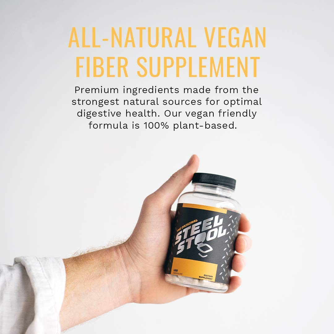 Steel Stool Fiber Supplement for Men & Women with HighProtein Diets AllNatural Psyllium Husk