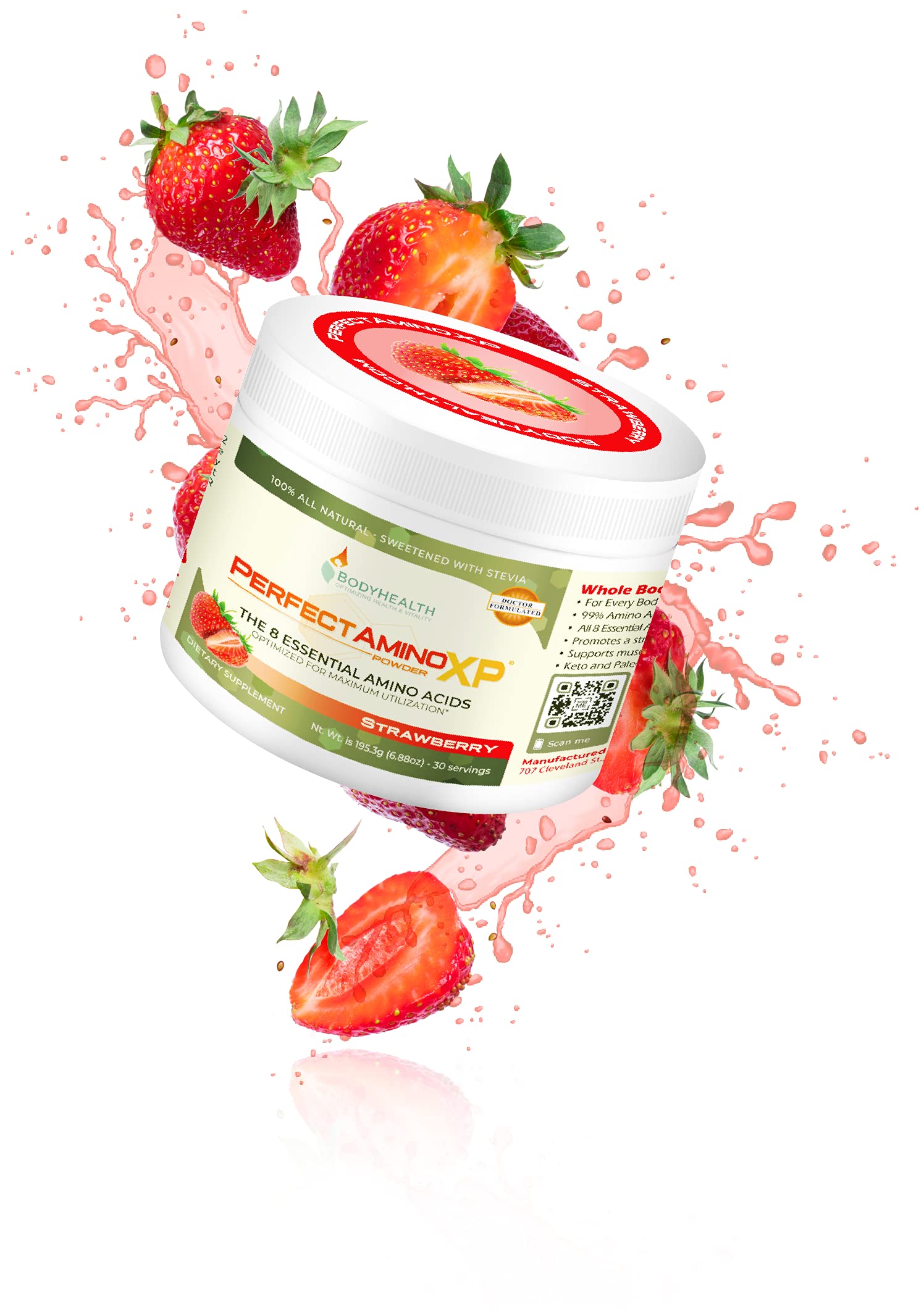 BodyHealth PerfectAmino XP Strawberry (60 Serving) Best Pre/Post
