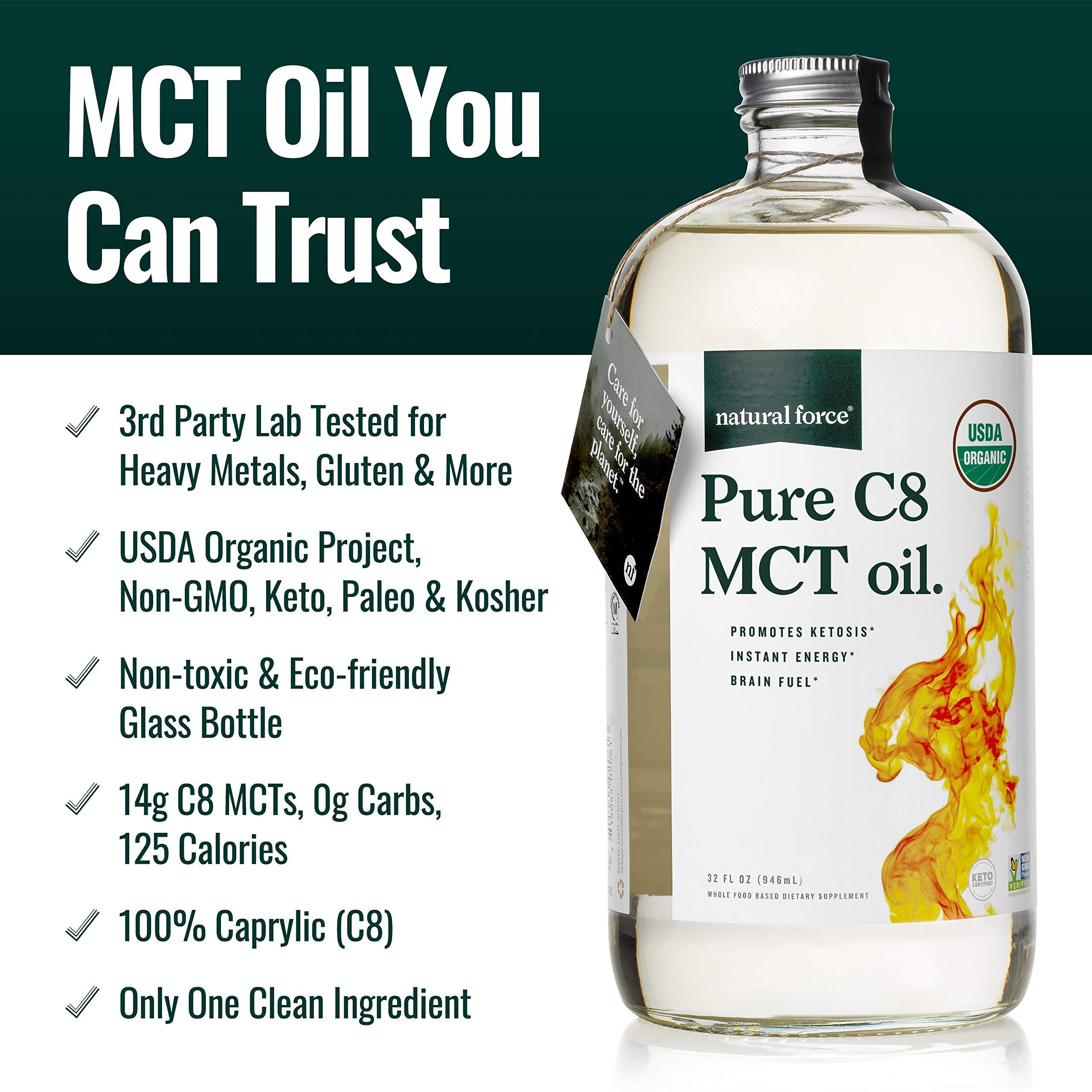Natural Force Organic Clean Coffee + Organic Pure C8 MCT Oil Bundle