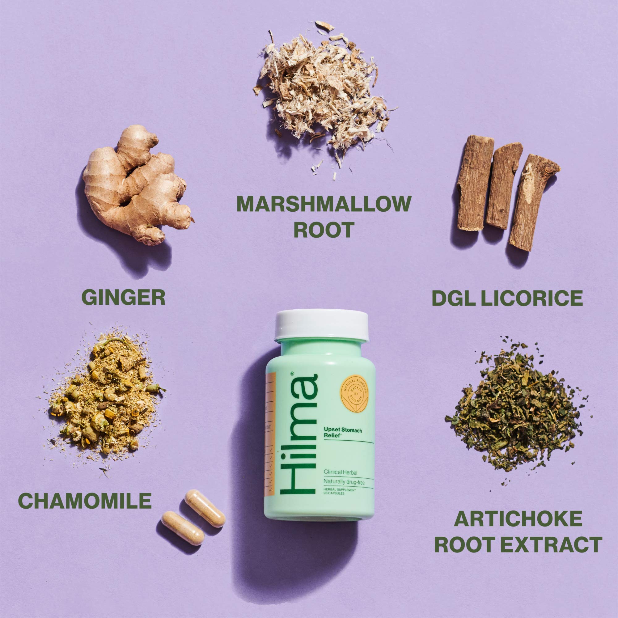 Hilma Natural Upset Stomach Relief Clinically Proven Ginger