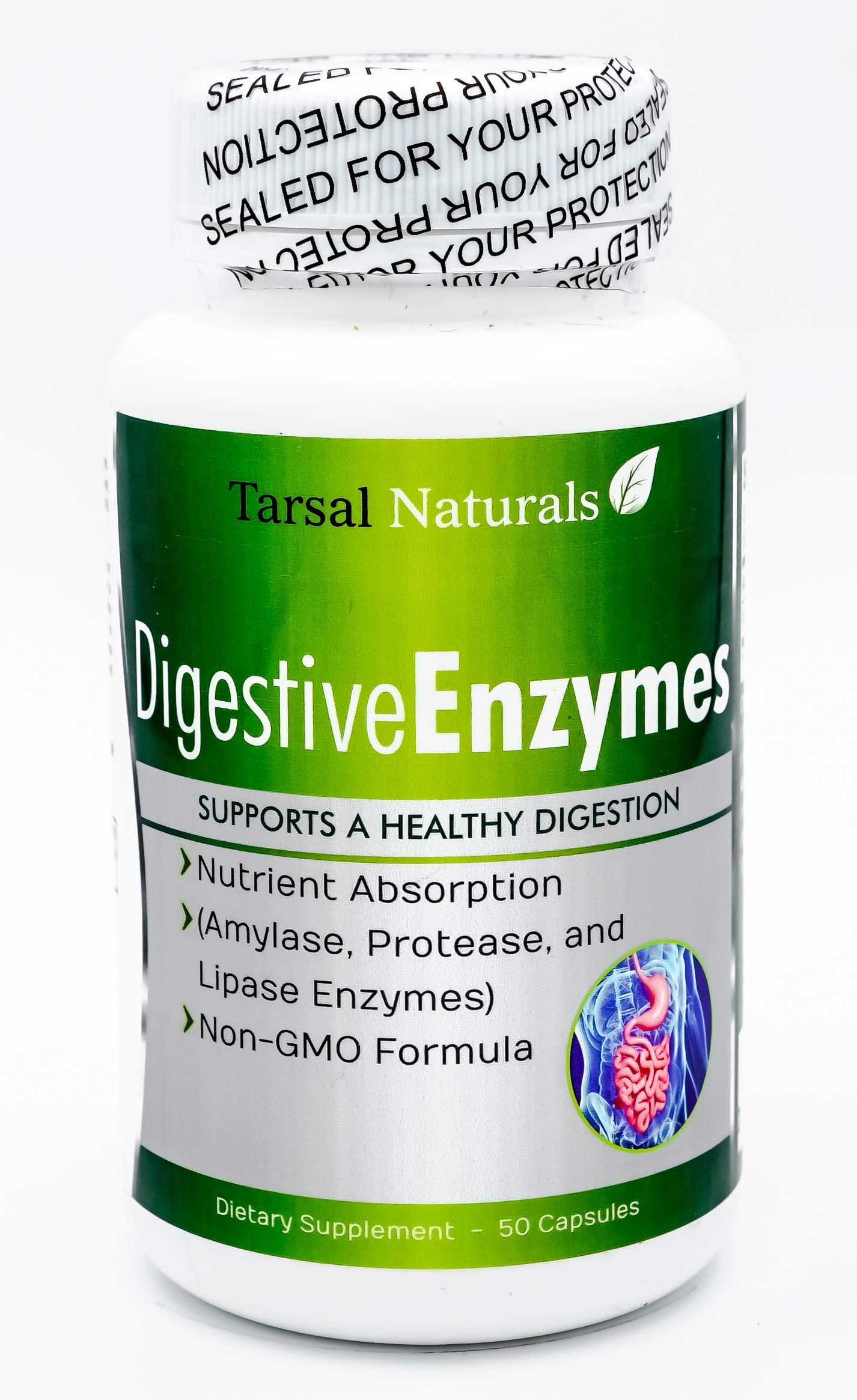 Enzymes 50 Capsules Formula Supports Digestion Amylase Enzyme Breakdown