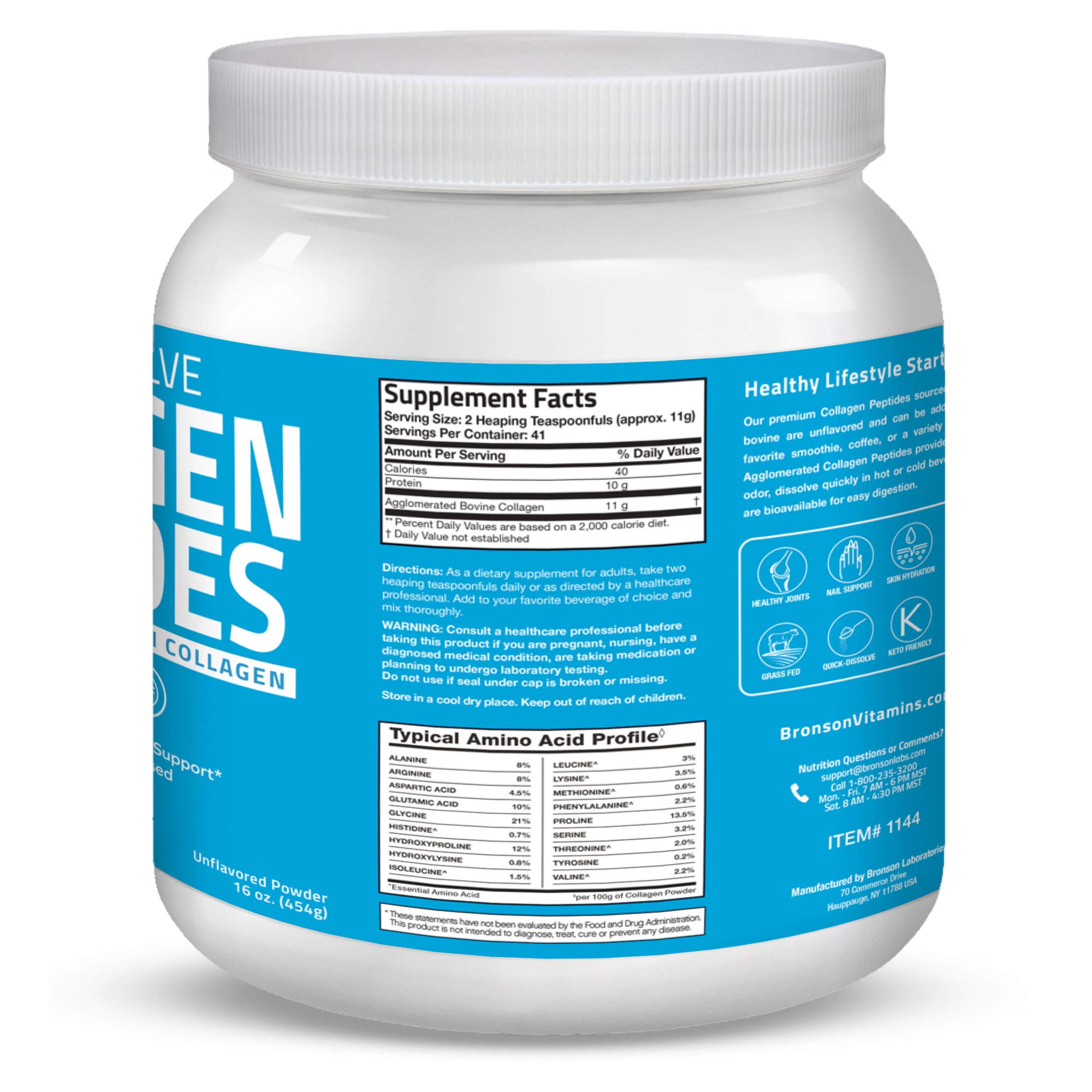 Bovine Collagen Peptides Powder Quick Dissolve Agglomerated Type I