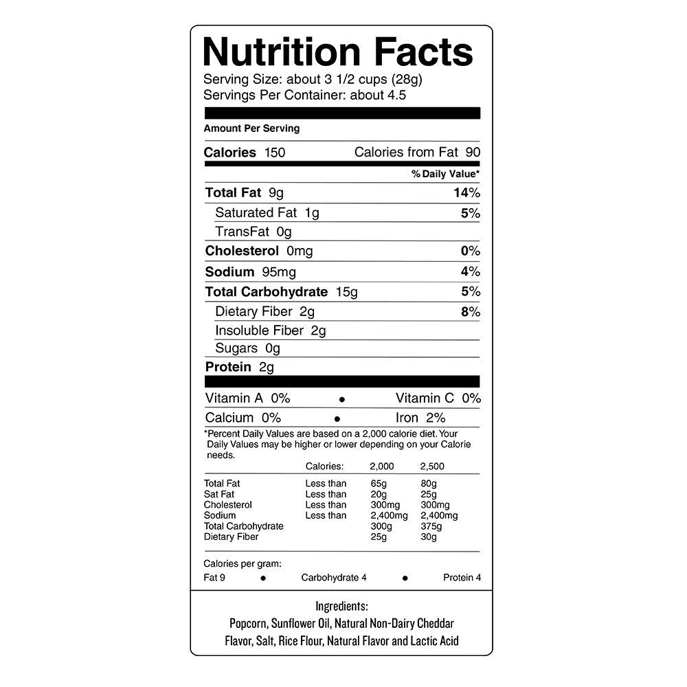 SkinnyPop White Cheddar Popcorn, 12ct, 4.4oz Grocery Size Bags, Skinny