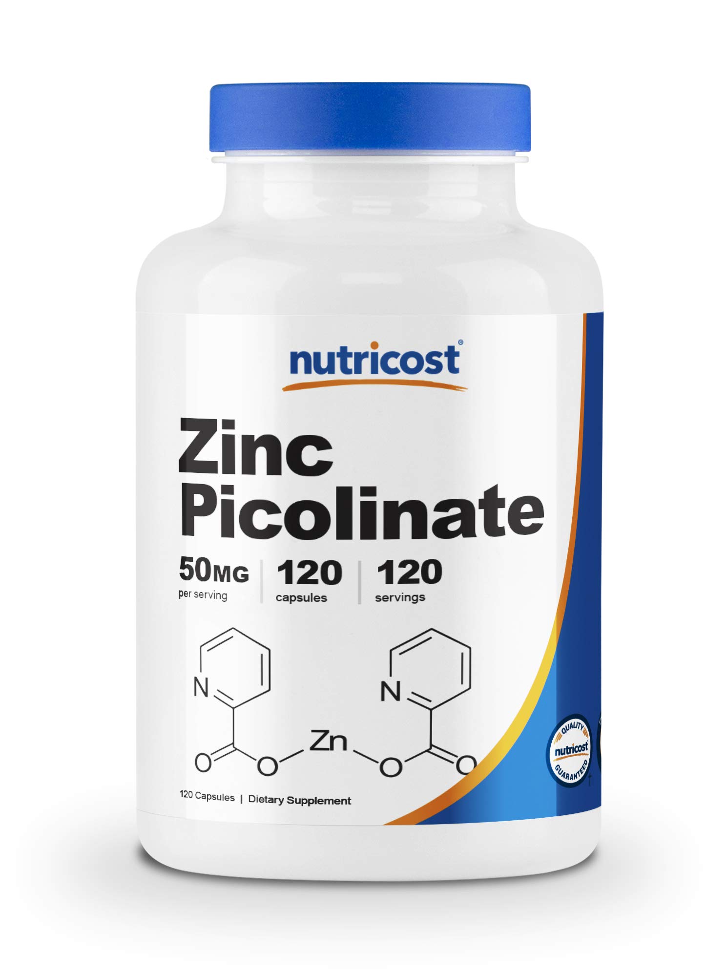 Nutricost Zinc Picolinate 50mg, 120 Vegetarian Capsules Gluten Free