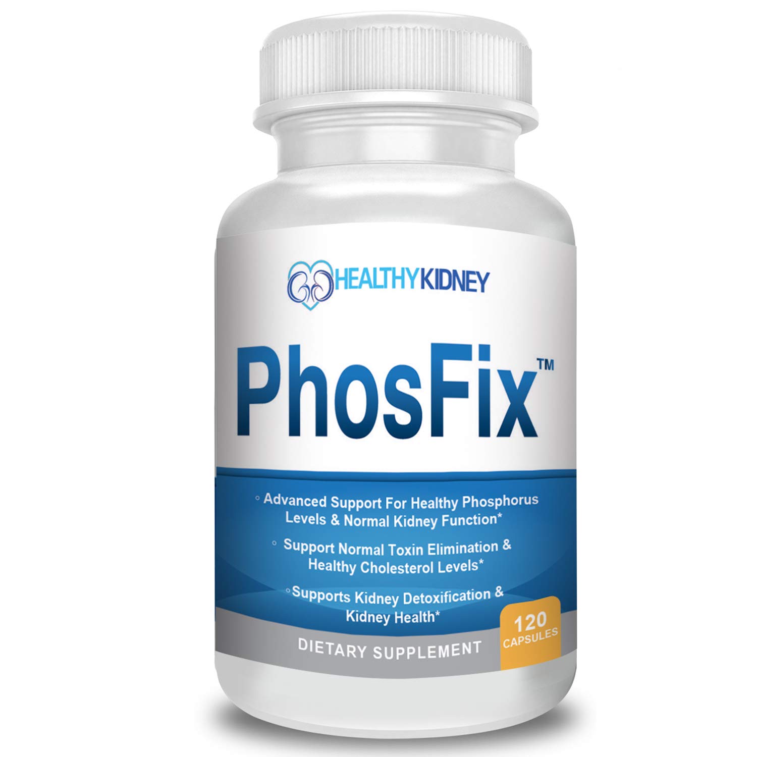 PhosFix 120 Pills Phosphorus Binder with Chitosan for Supporting Normal
