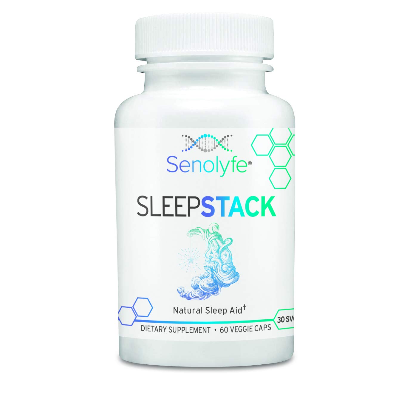 SleepStack Natural Sleep Aid & Insomnia Relief Melatonin, LTryptophan, Magnesium & Zinc