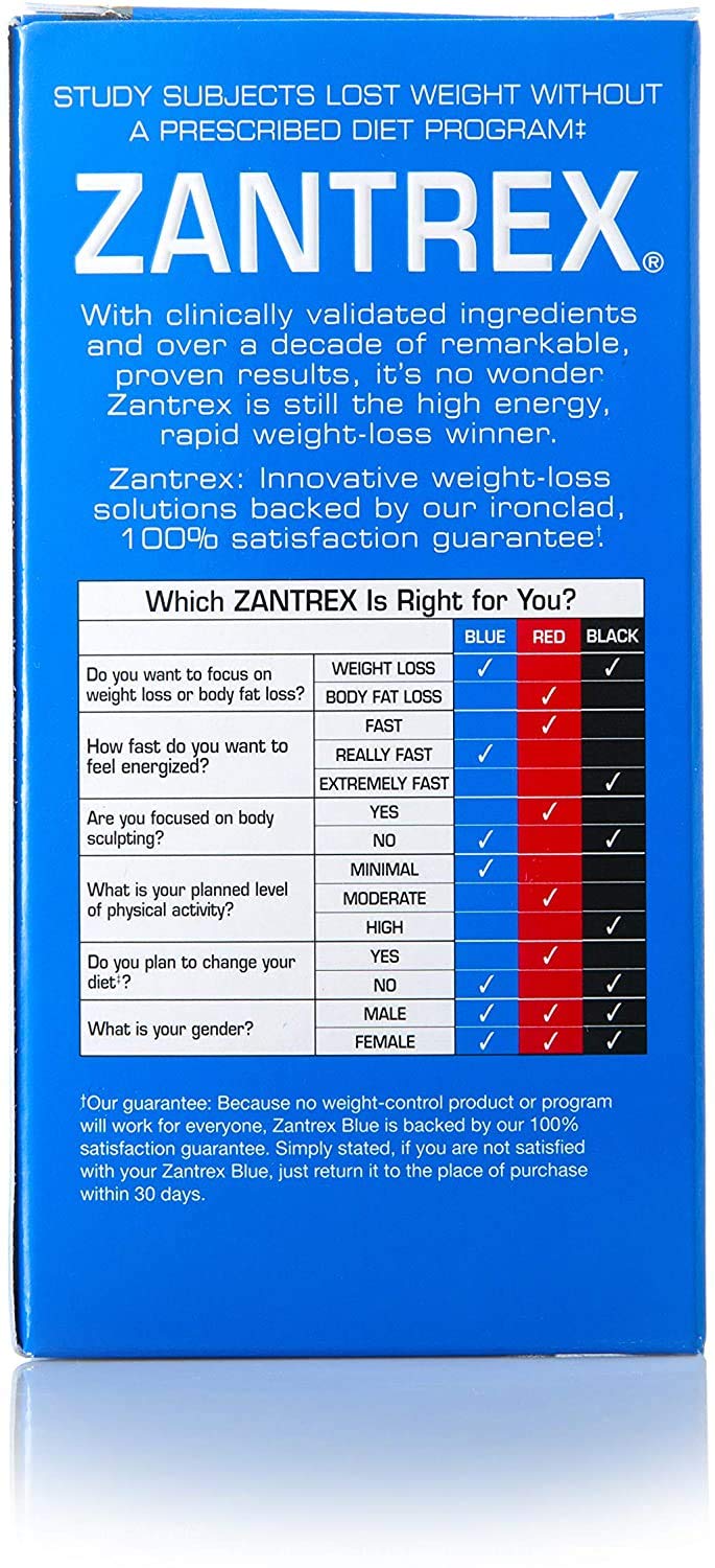 Zantrex Blue Weight Loss Supplement Pills Weight Loss Pills