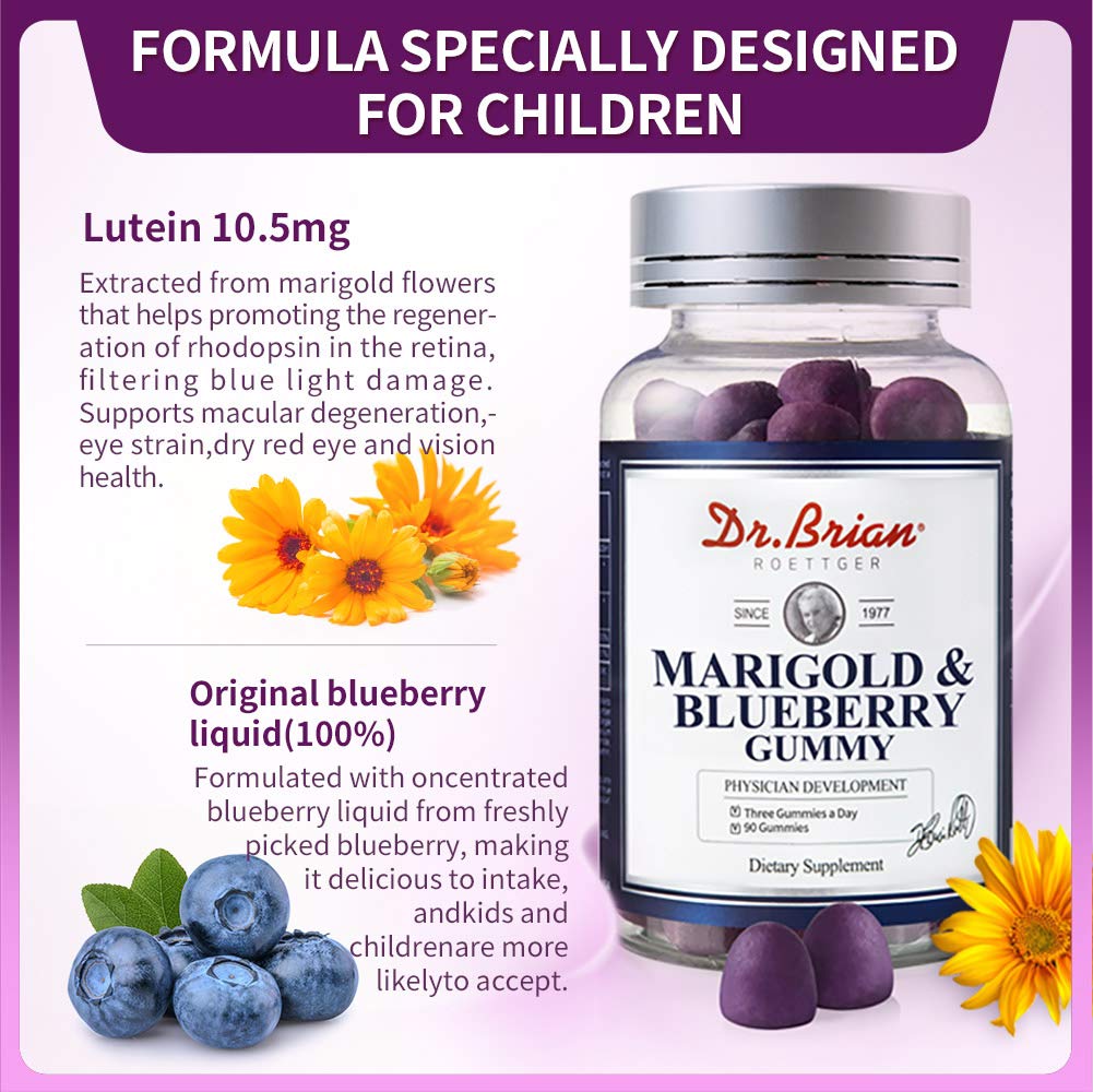 Eye Vitamins Lutein Gummies Kids for Eye Health,Eye Care Supplement