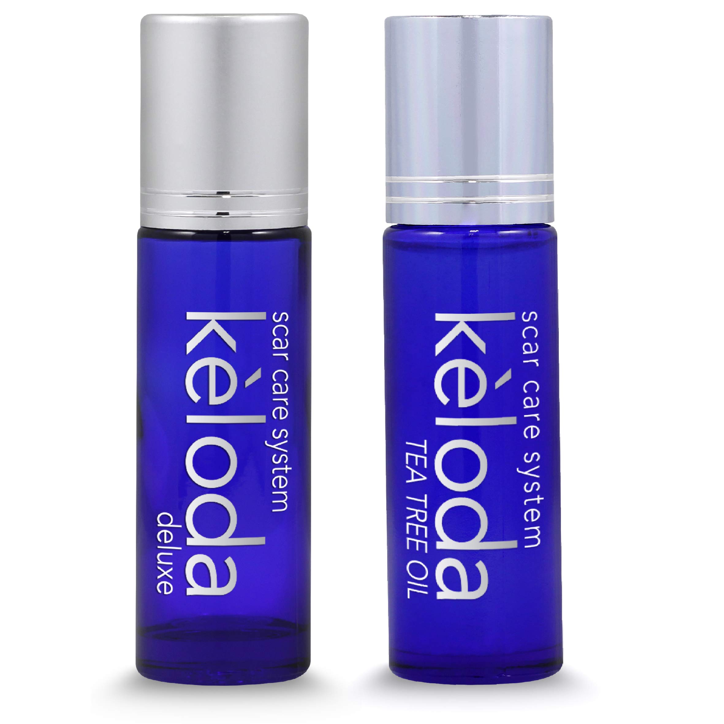 KELODA Scar & Keloid Removal Oils & Massagers 2 Pack I Tea Tree with