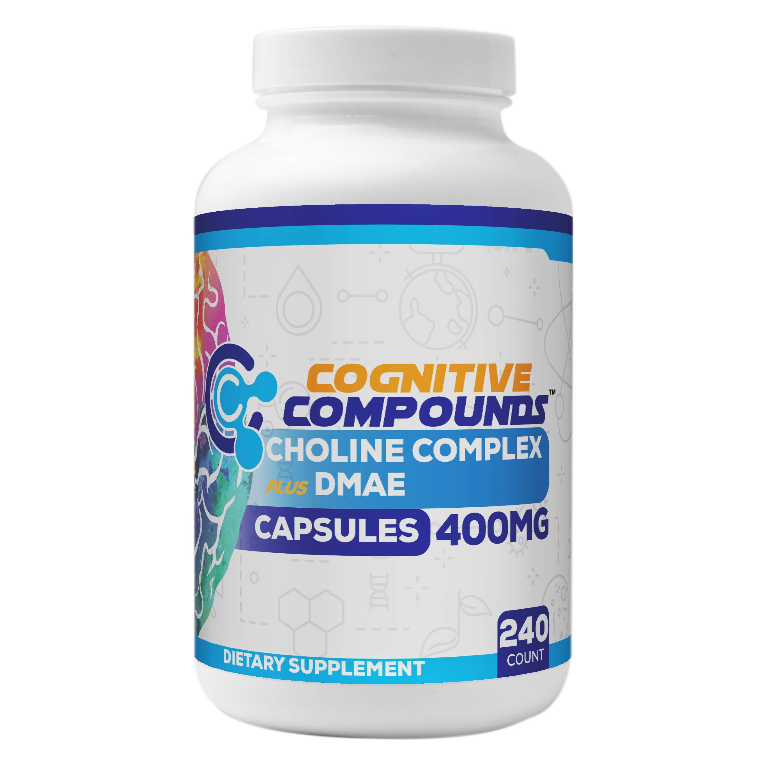 Choline Complex + DMAE Nootropic Brain Health Supplement 240 Count Cognitive Compounds