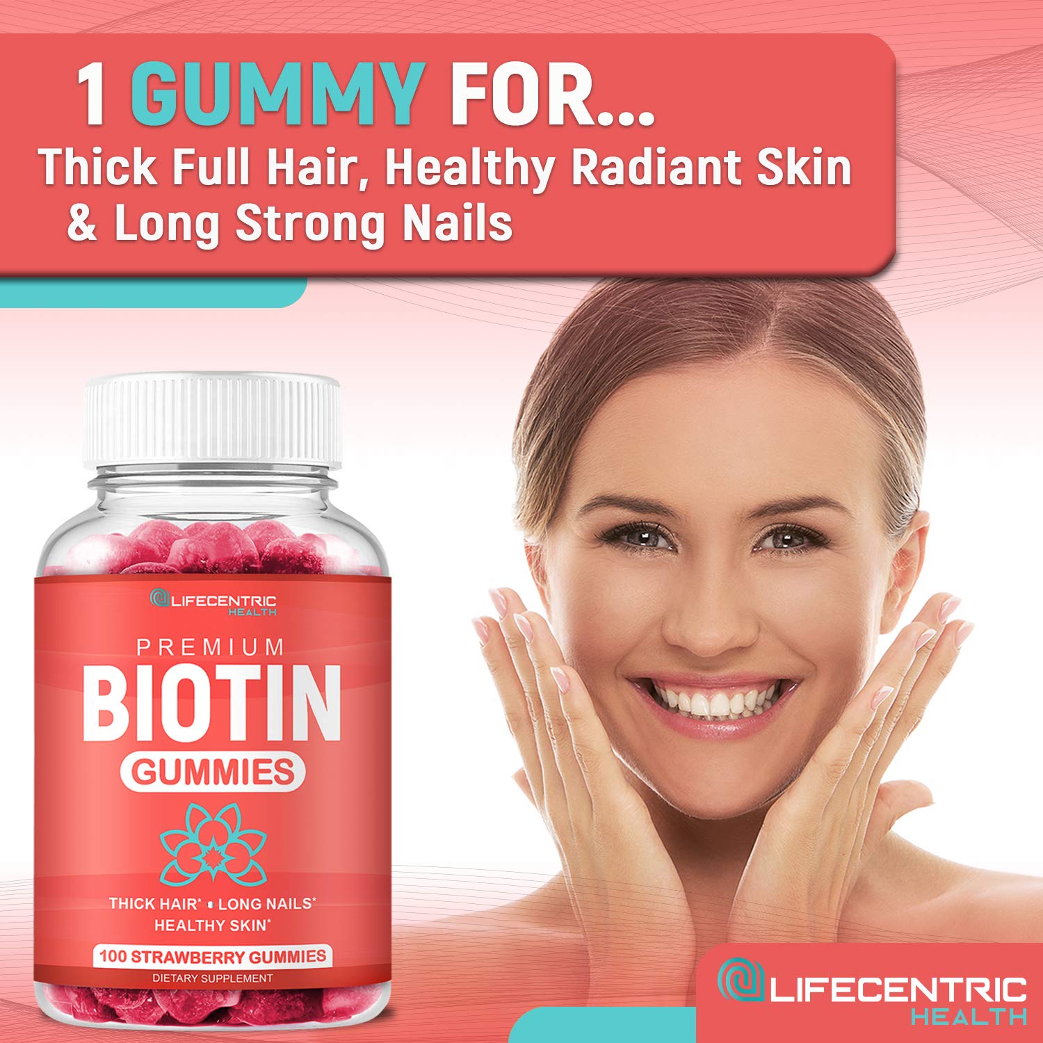 Biotin Gummies for Hair Growth Max Strength Biotin 10000mcg Prevents