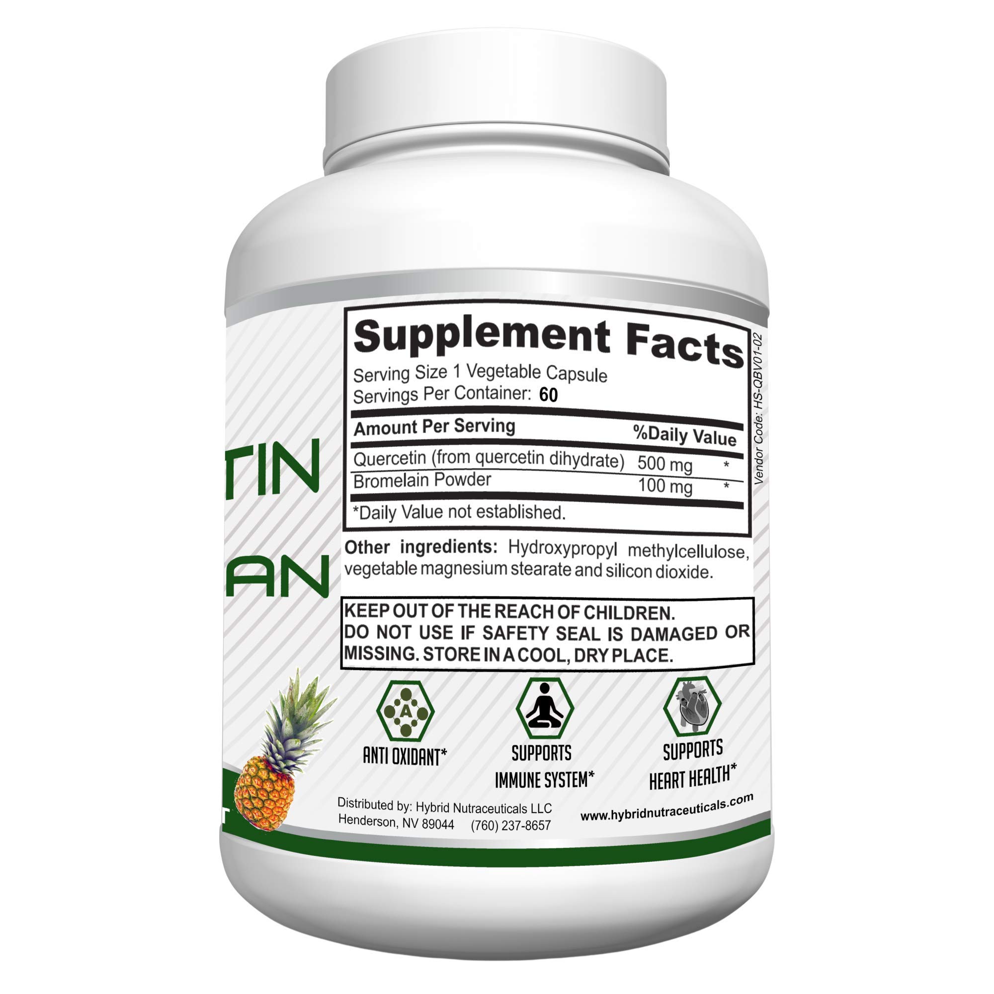 Quercetin with Bromelain, Immune Support, Antioxidant and Anti