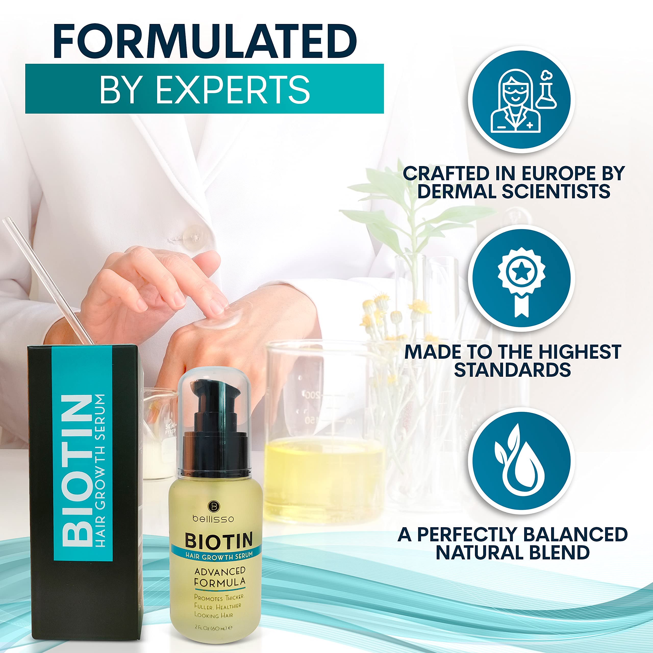 Bellisso Biotin Serum for Hair Growth Hair Thickening and