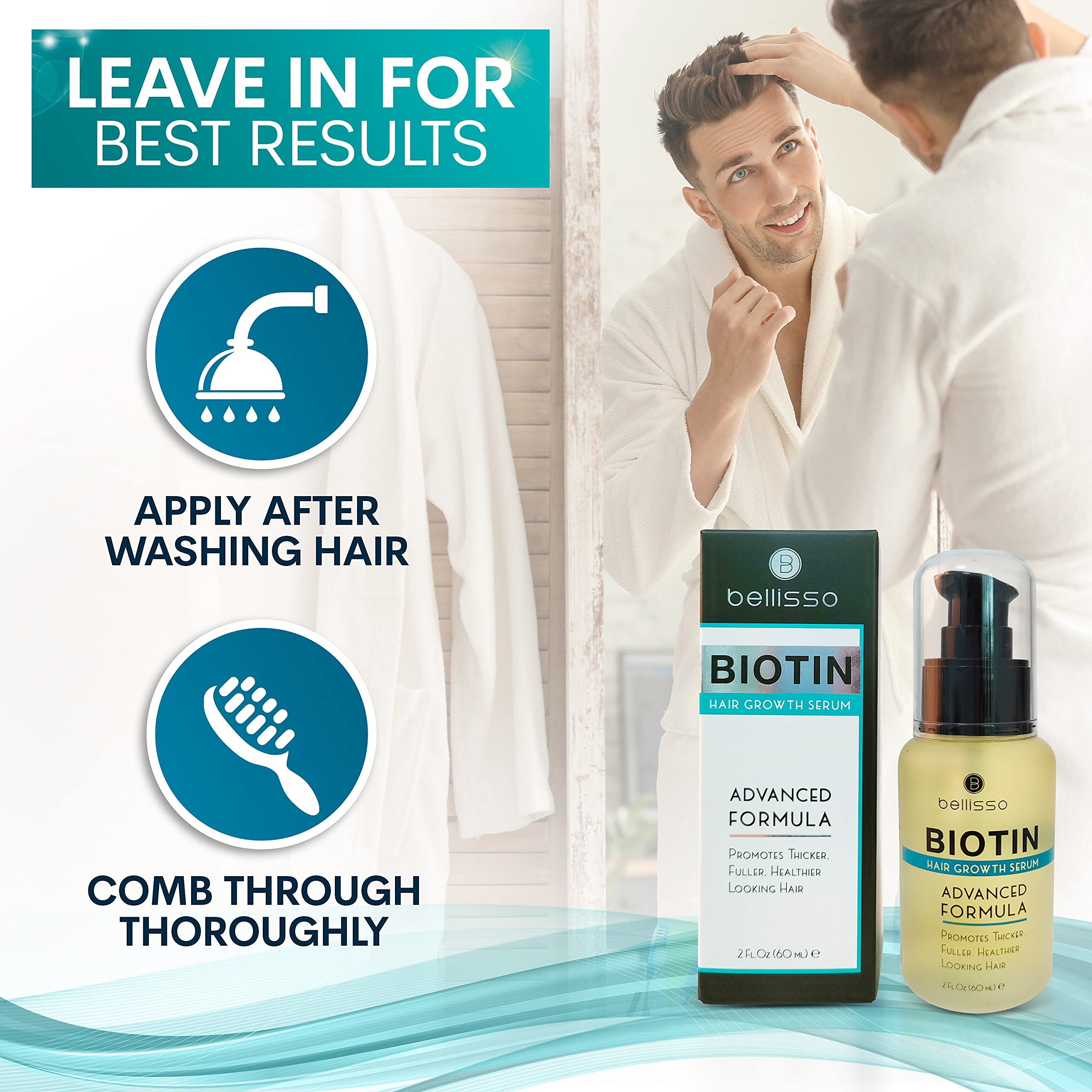 Bellisso Biotin Serum for Hair Growth Hair Thickening and