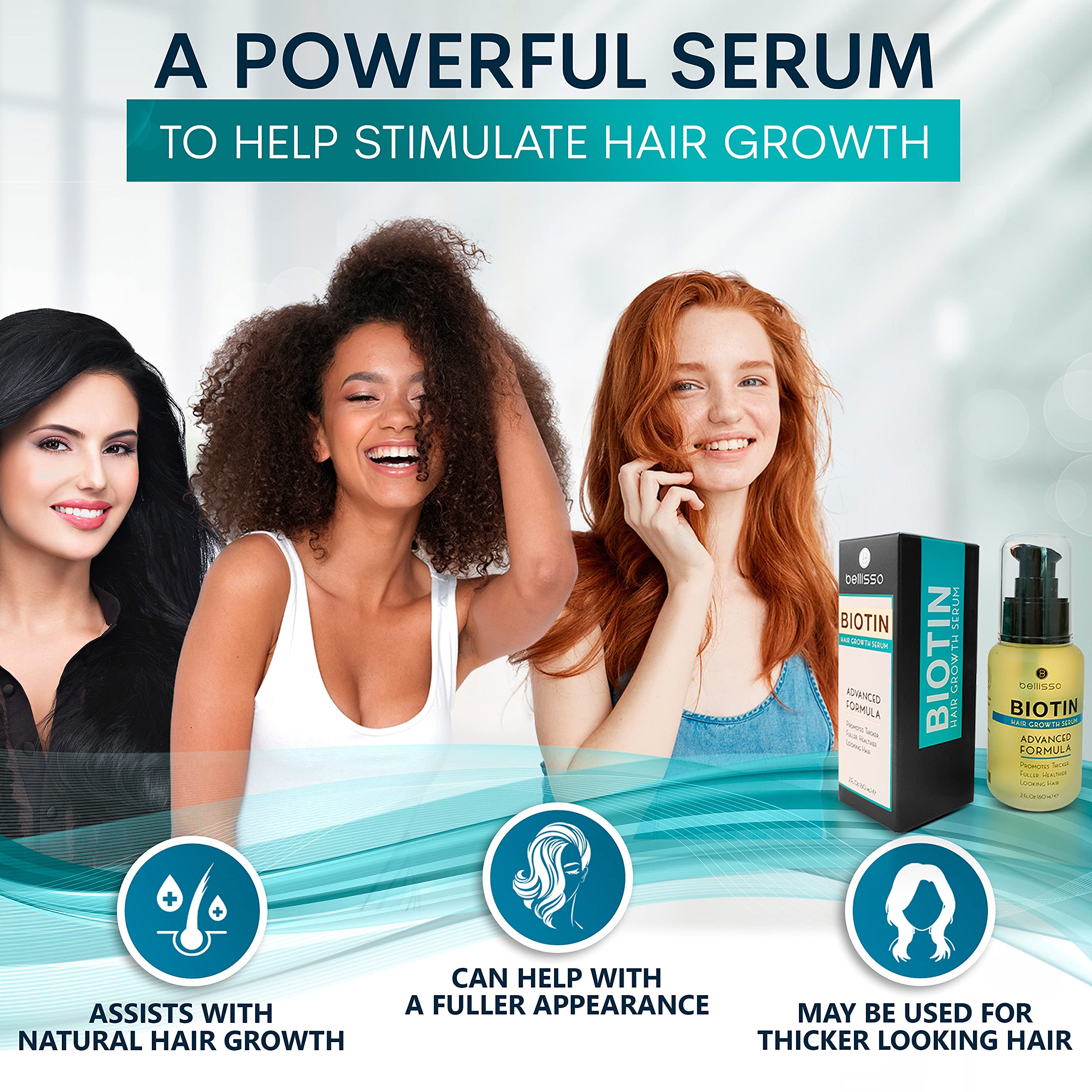 Bellisso Biotin Serum for Hair Growth Hair Thickening and