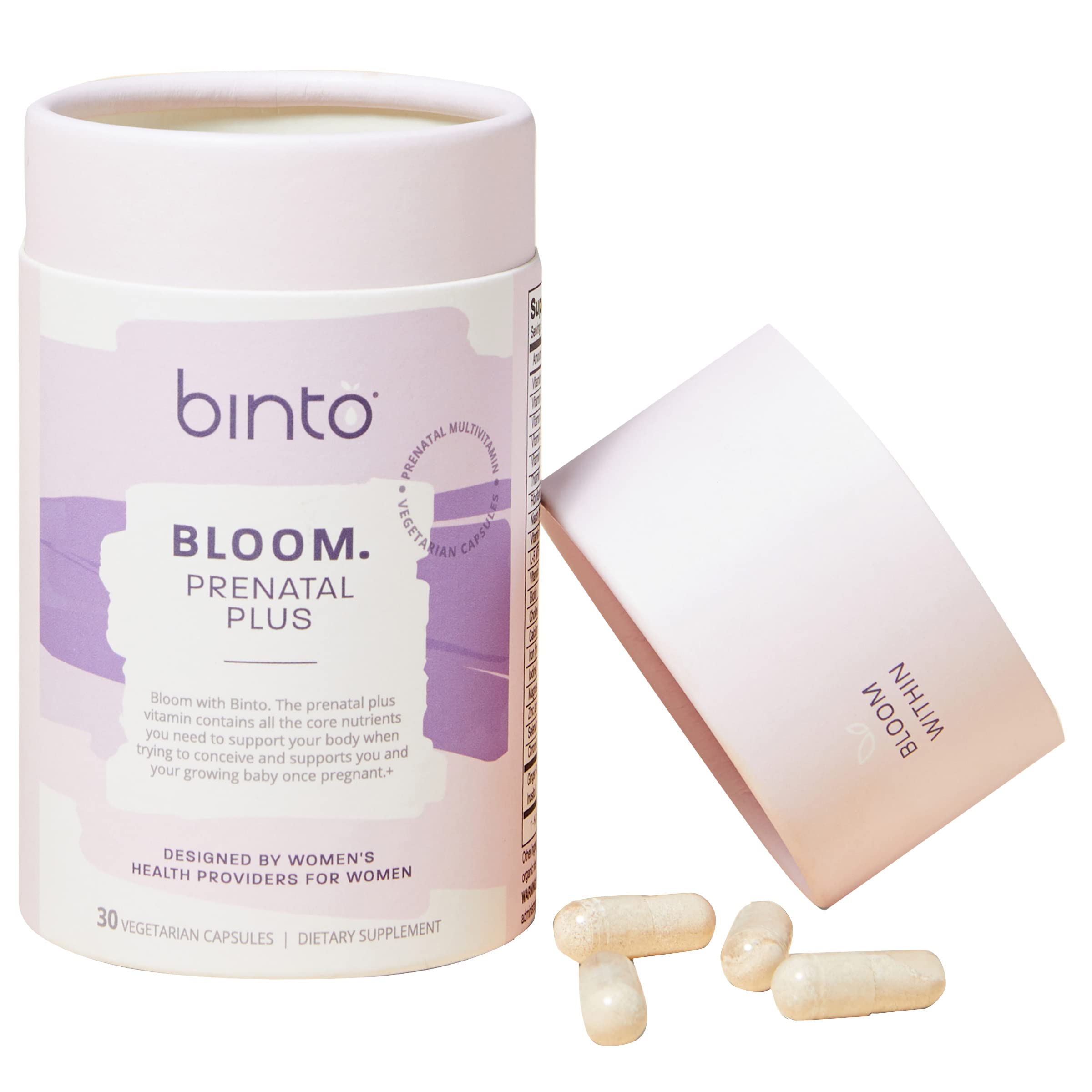 Bloom Prenatal Plus Prenatal Vitamin Capsules with Folate + Iron