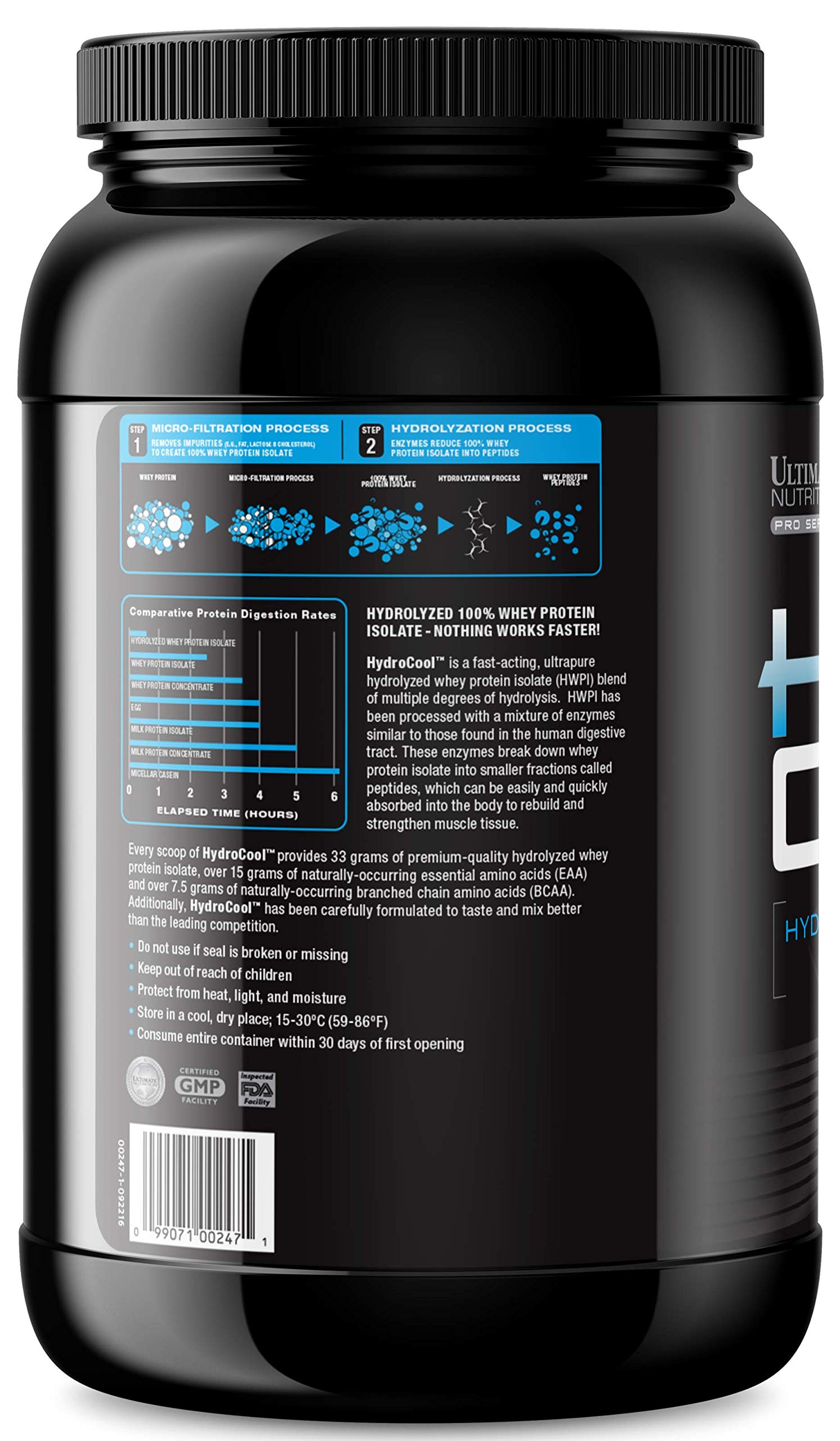Ultimate Nutrition HydroCool Hydrolyzed Whey Protein Isolate Powder