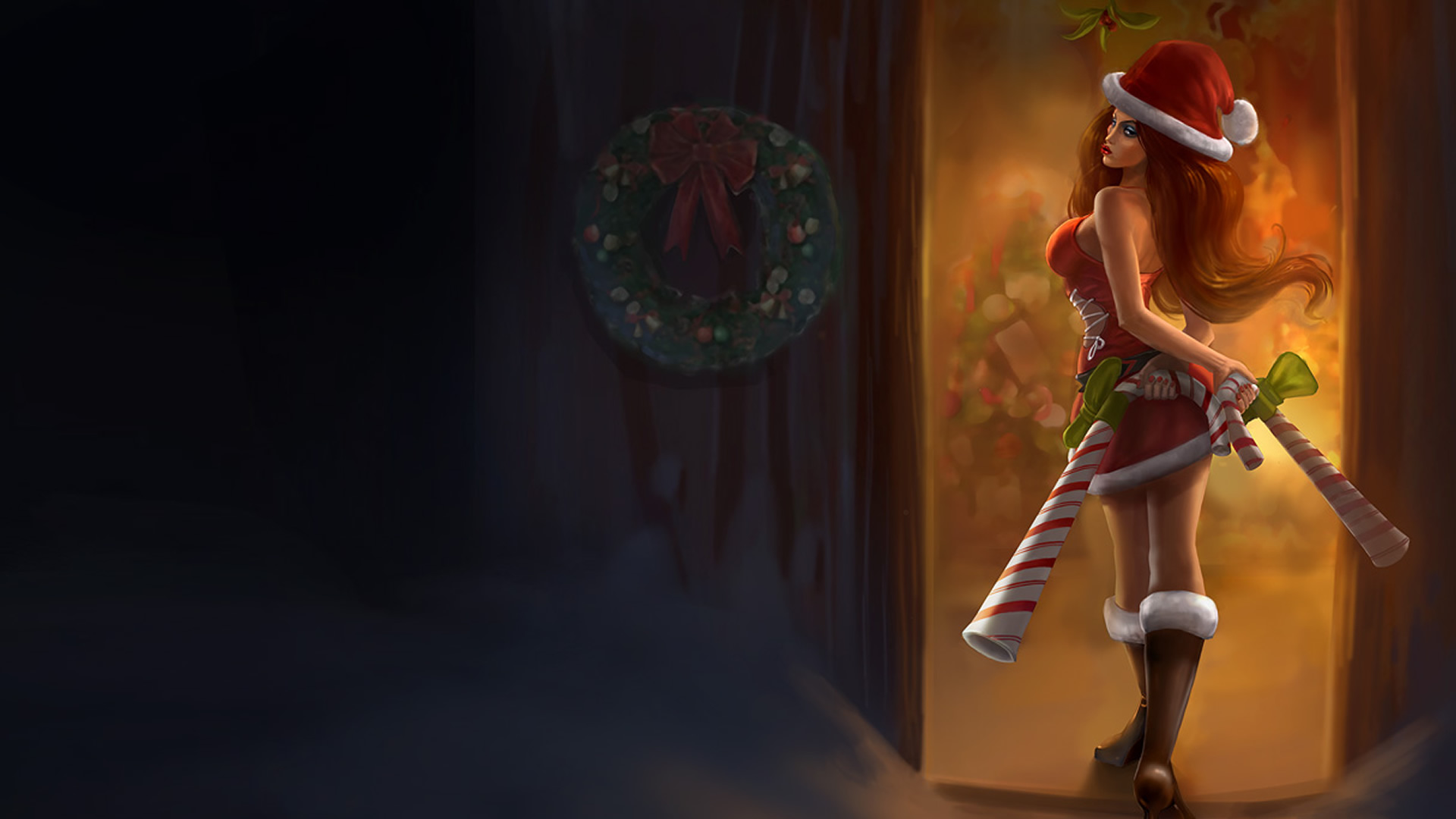 Candy Cane Miss Fortune League of Legends Wallpapers