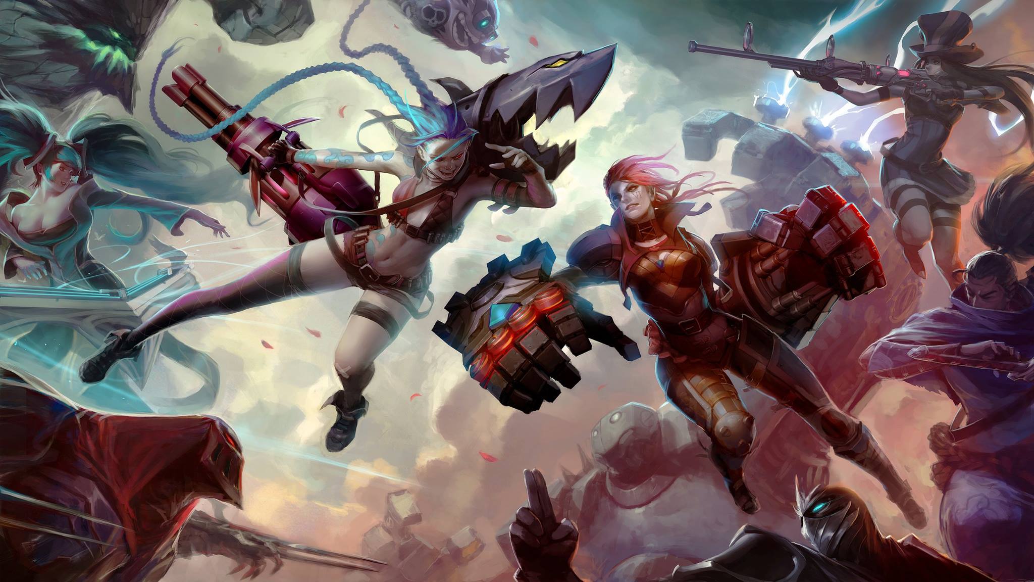 Jinx vs Vi Fan Art League of Legends Wallpapers