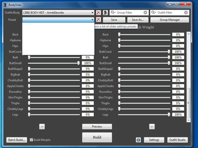 Bodyslide presets missing Skyrim Technical Support LoversLab