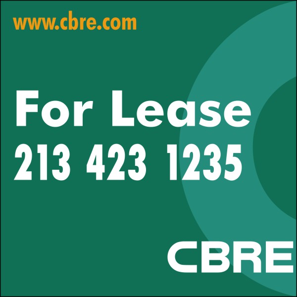 CBRE Commercial Real Estate Sign Panel, Printed On One Side, Aluminum