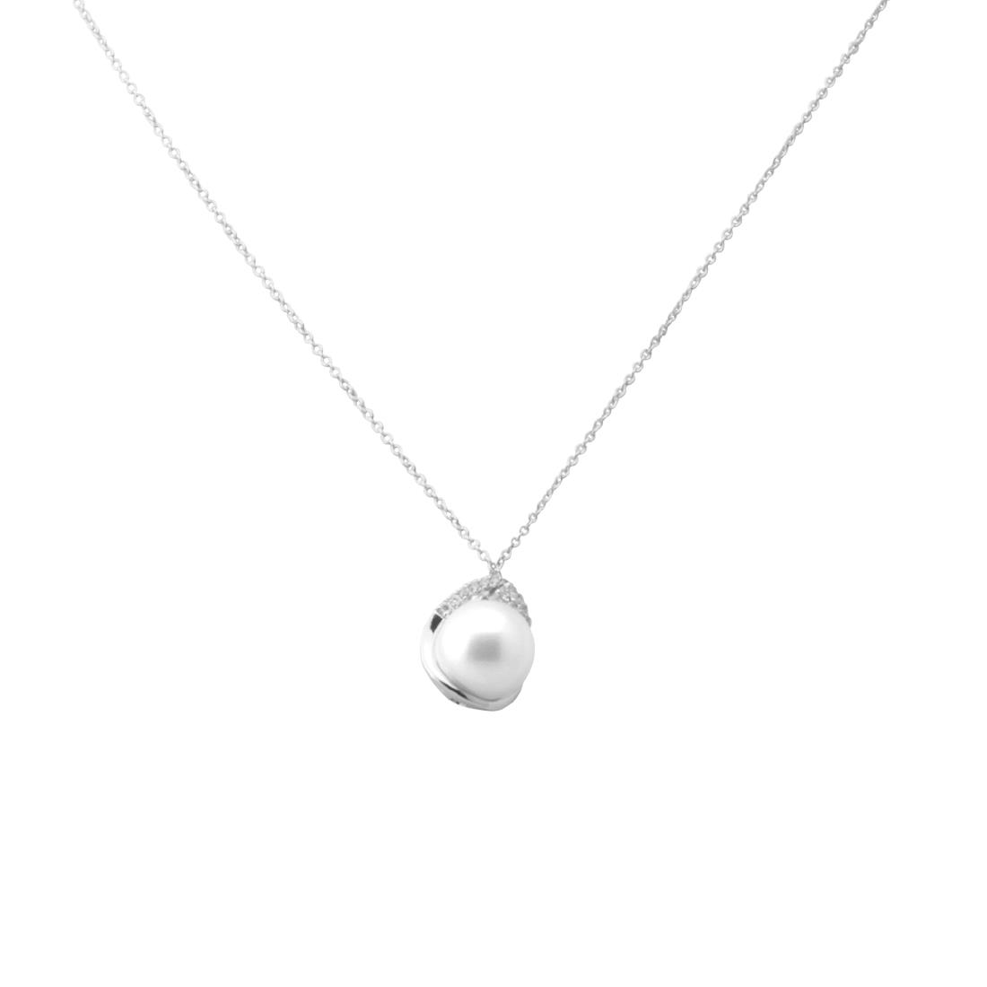 White gold necklace with pearl BLISS Luxury Zone