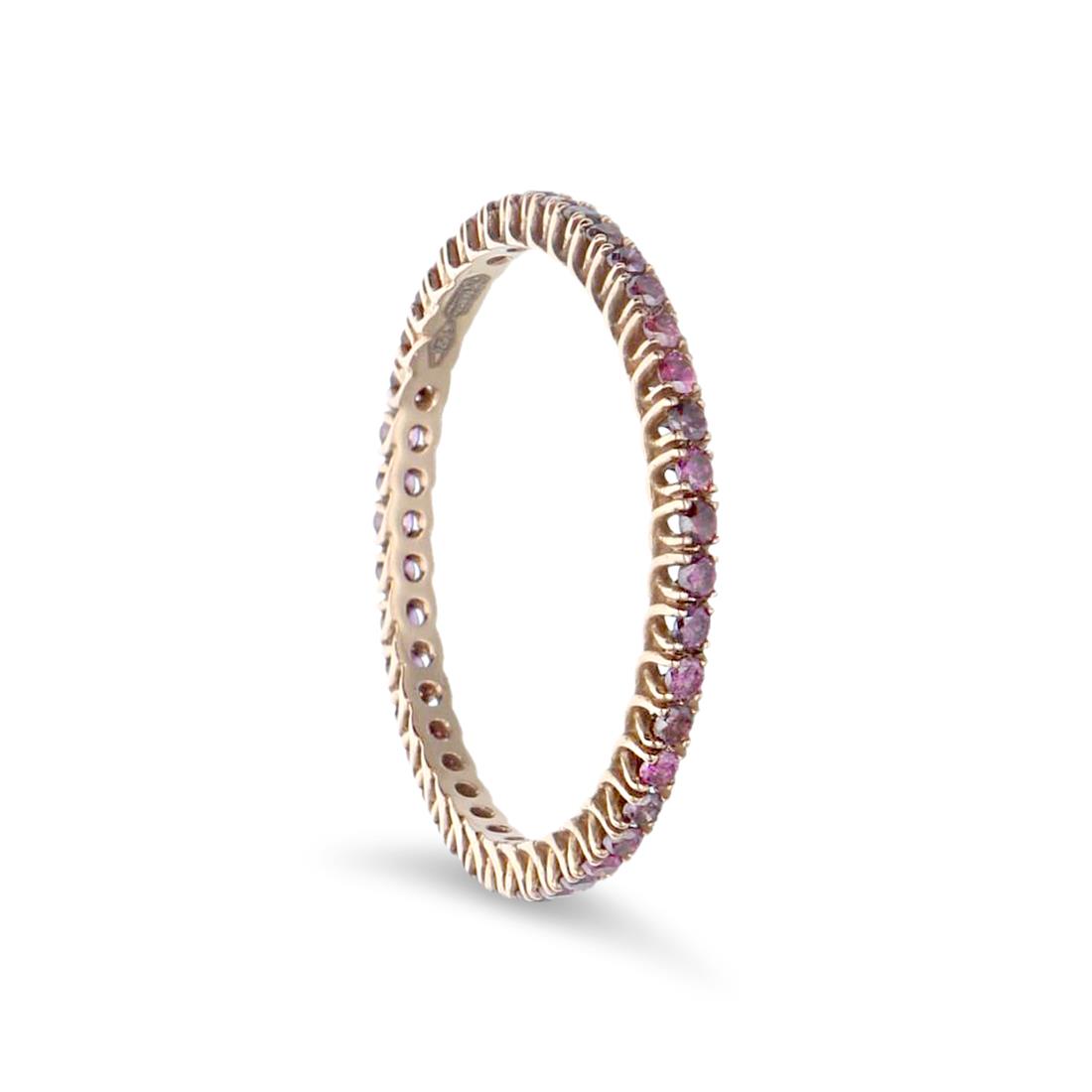 Eternity ring with violet diamonds ALFIERI & ST. JOHN Luxury Zone