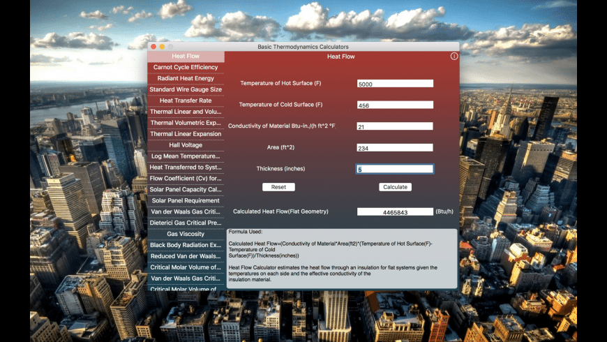Basic Thermodynamics Calculators for Mac Free Download + Review