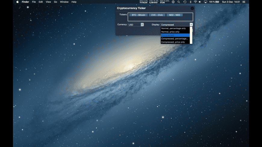 Cryptocurrency Ticker for Mac Free Download + Review [Latest Version]